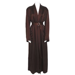 Jean Paul Gaultier vintage 90s signed Gaultier back chocolate brown robe coat 