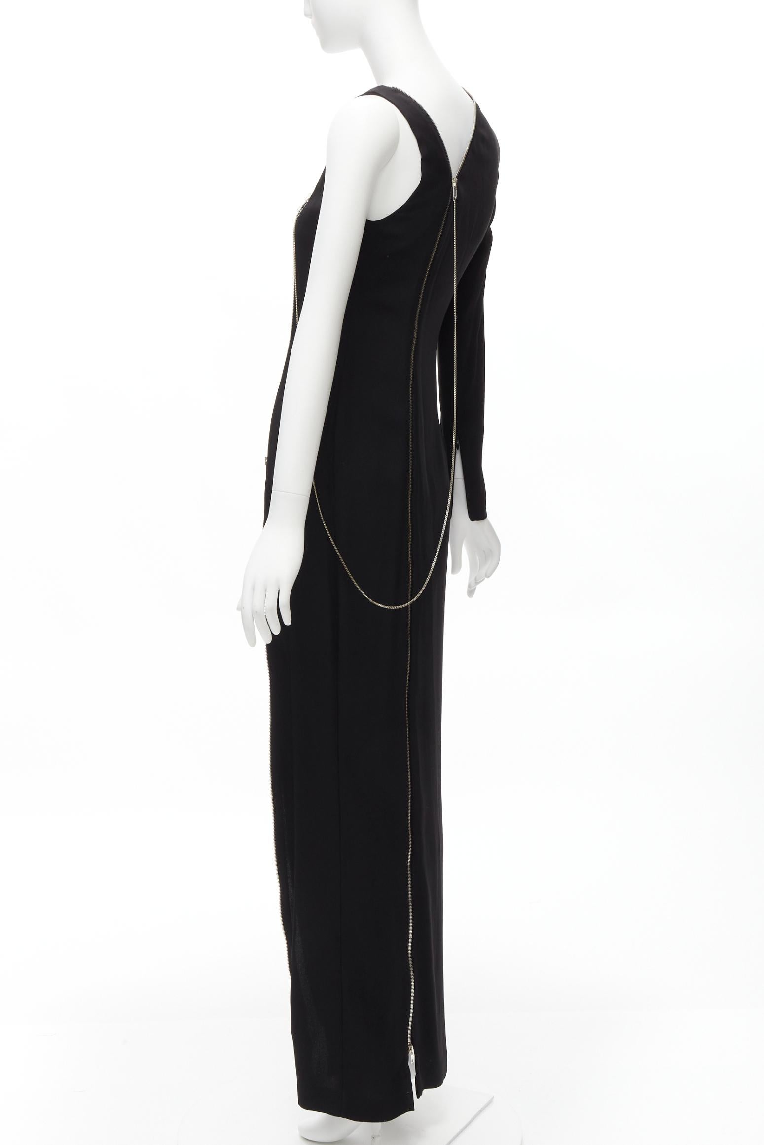 JEAN PAUL GAULTIER Vintage  adjustable zipper asymmetric evening dress IT38  2
