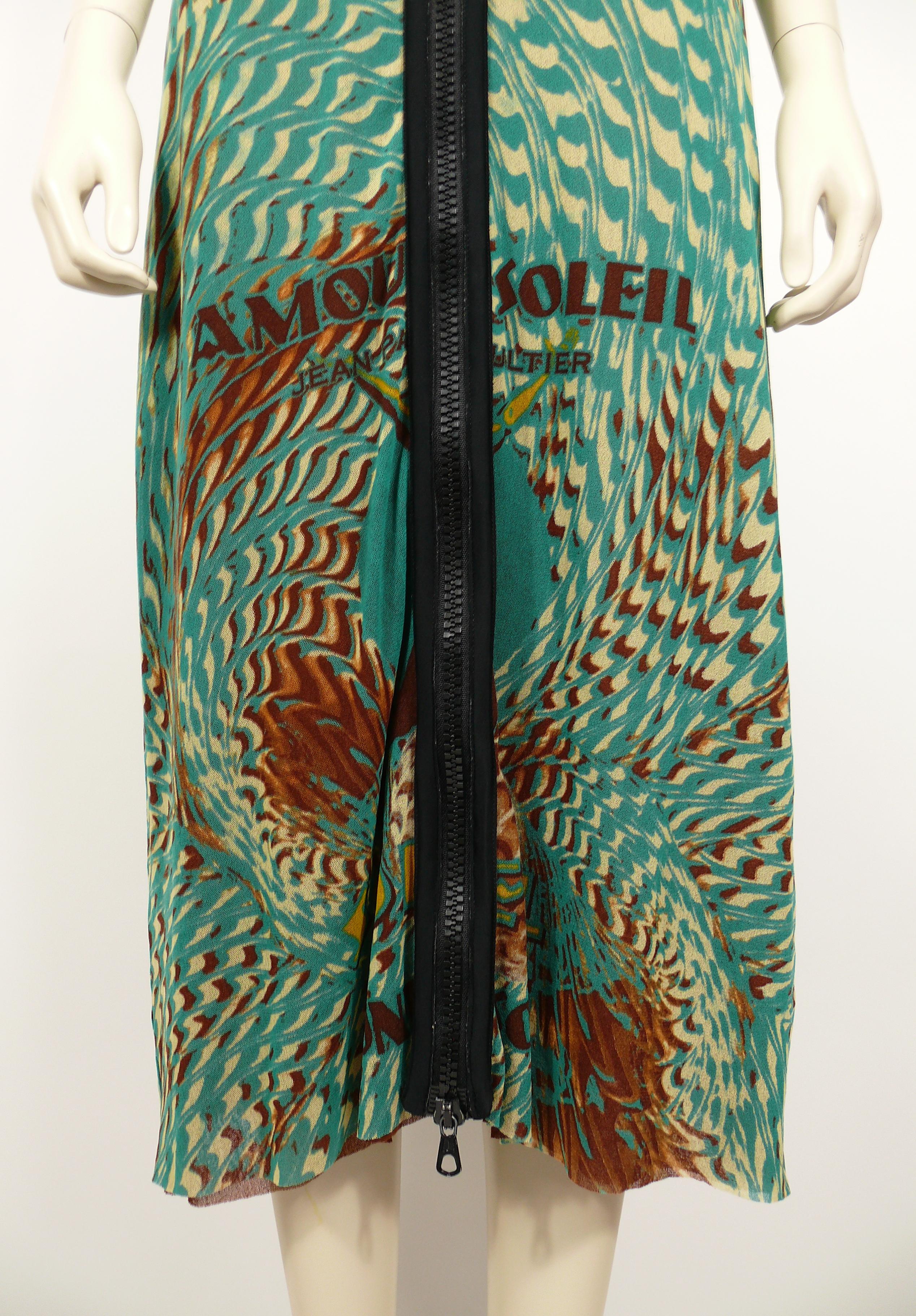 Donna Jean Paul Gaultier Vintage Amour au Soleil - Vestito a rete con zip frontale in vendita