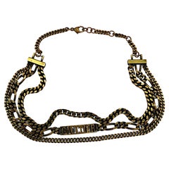 JEAN PAUL GAULTIER (Attributed To) Vintage Chain Logo Necklace