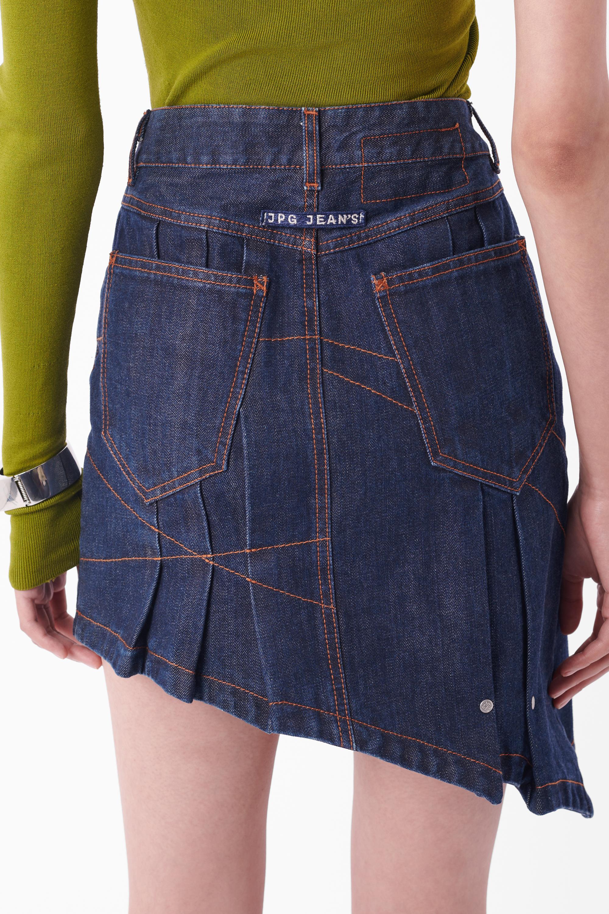 Women's Jean Paul Gaultier Vintage Asymmetric Denim Skirt For Sale