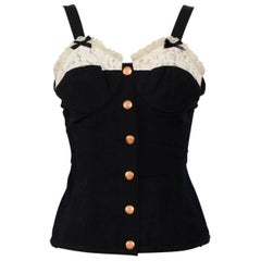 Jean Paul Gaultier vintage black corset top, 1980's