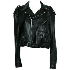 Jean Paul Gaultier Vintage Black Leather Perfecto Biker Jacket