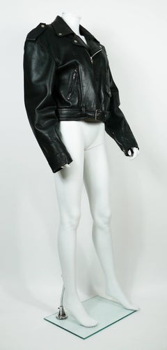 Jean Paul Gaultier Vintage Black Leather Perfecto Biker Jacket