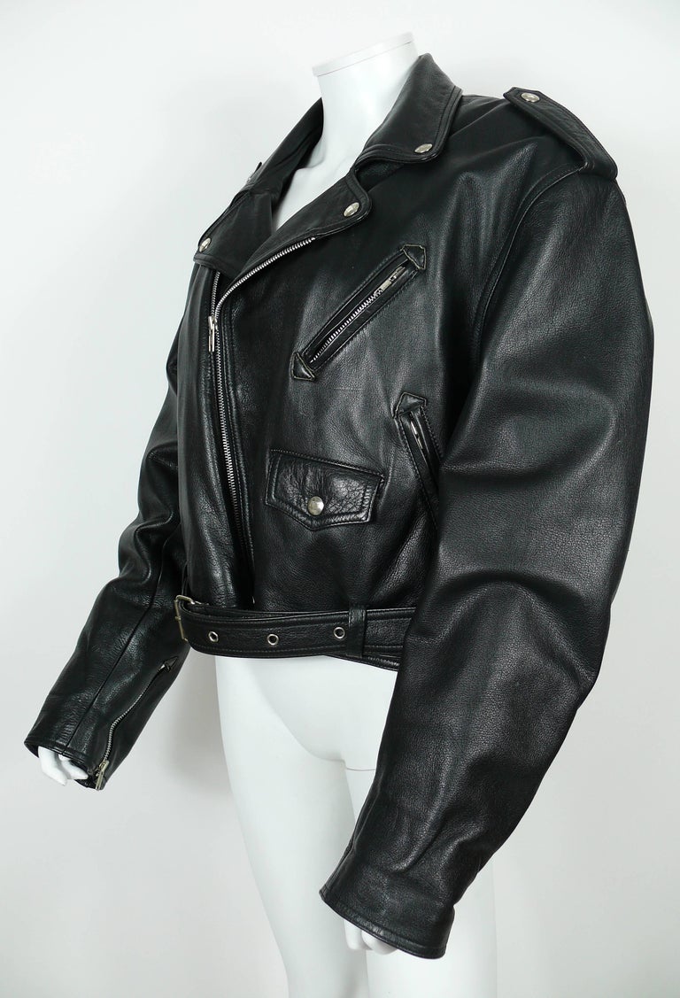 Jean Paul Gaultier Vintage Black Leather Perfecto Biker