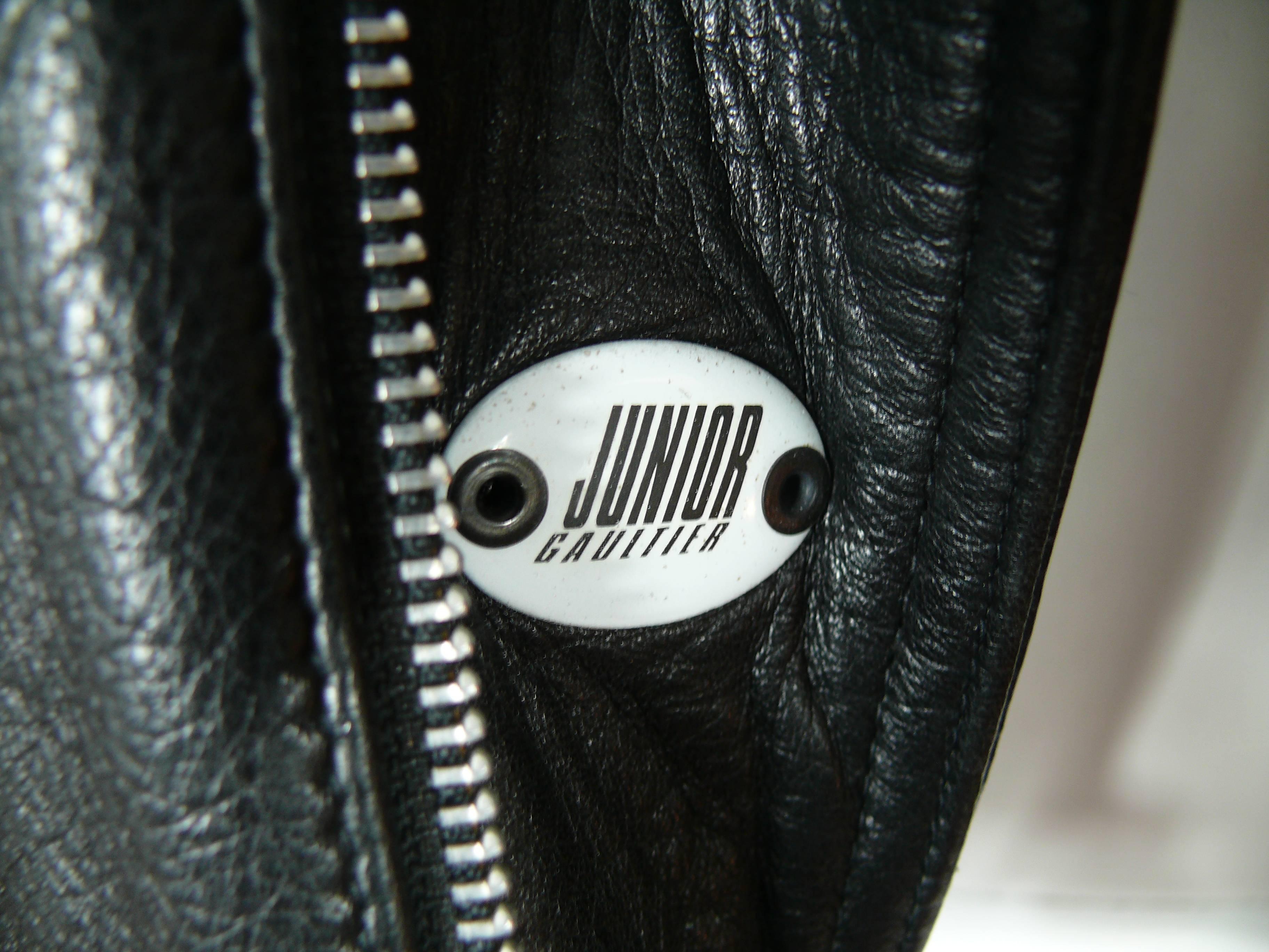 Jean Paul Gaultier Vintage Black Leather Perfecto Biker Jacket   4