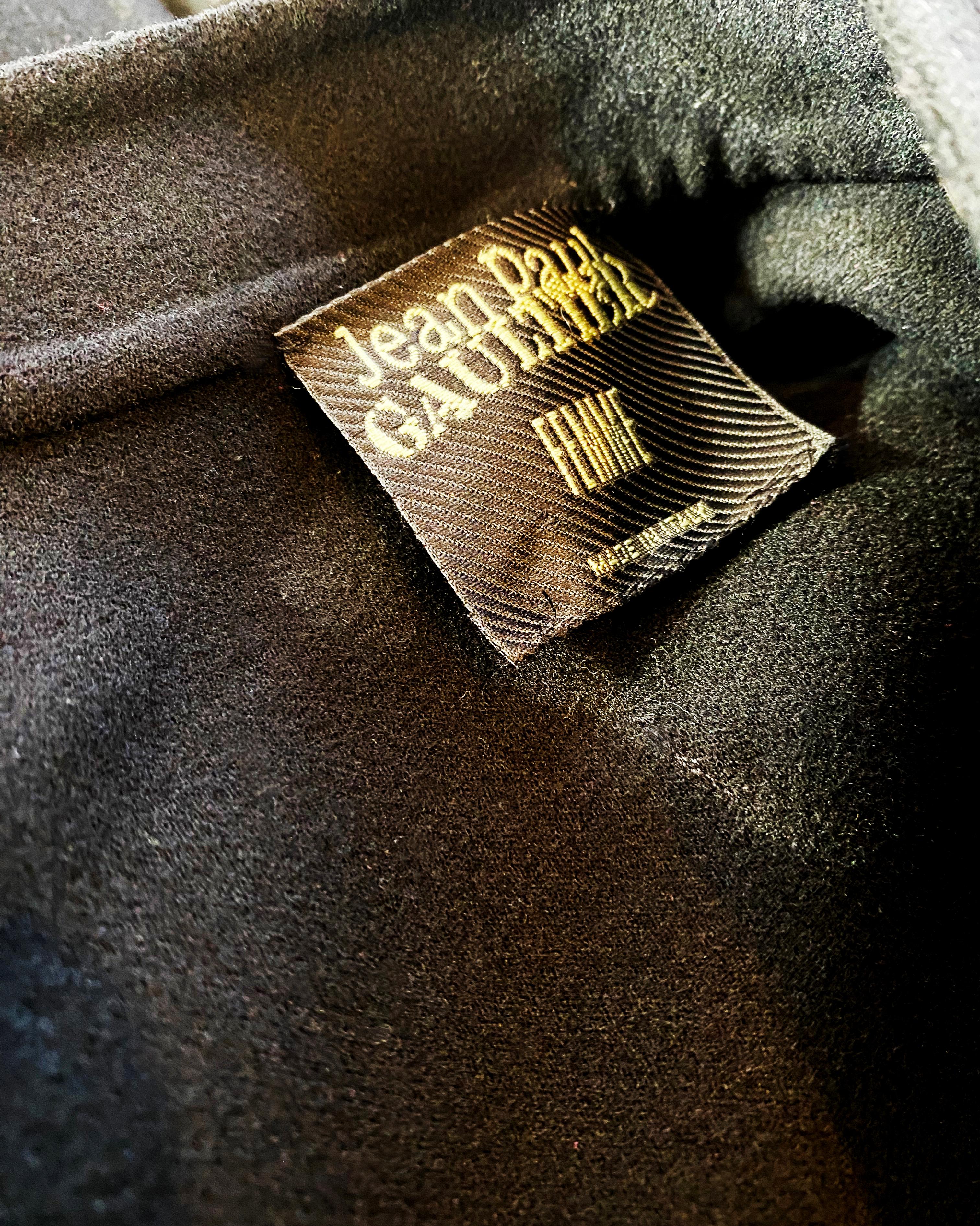 Jean Paul Gaultier vintage black oversized wool pleated long cocoon maxi coat For Sale 9