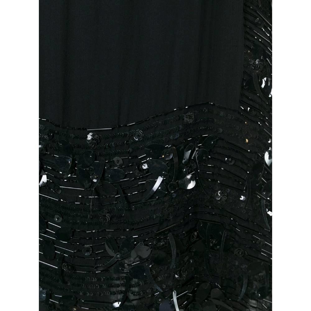 Jean Paul Gaultier Vintage black semitransparent silk 2000s midi dress  For Sale 1