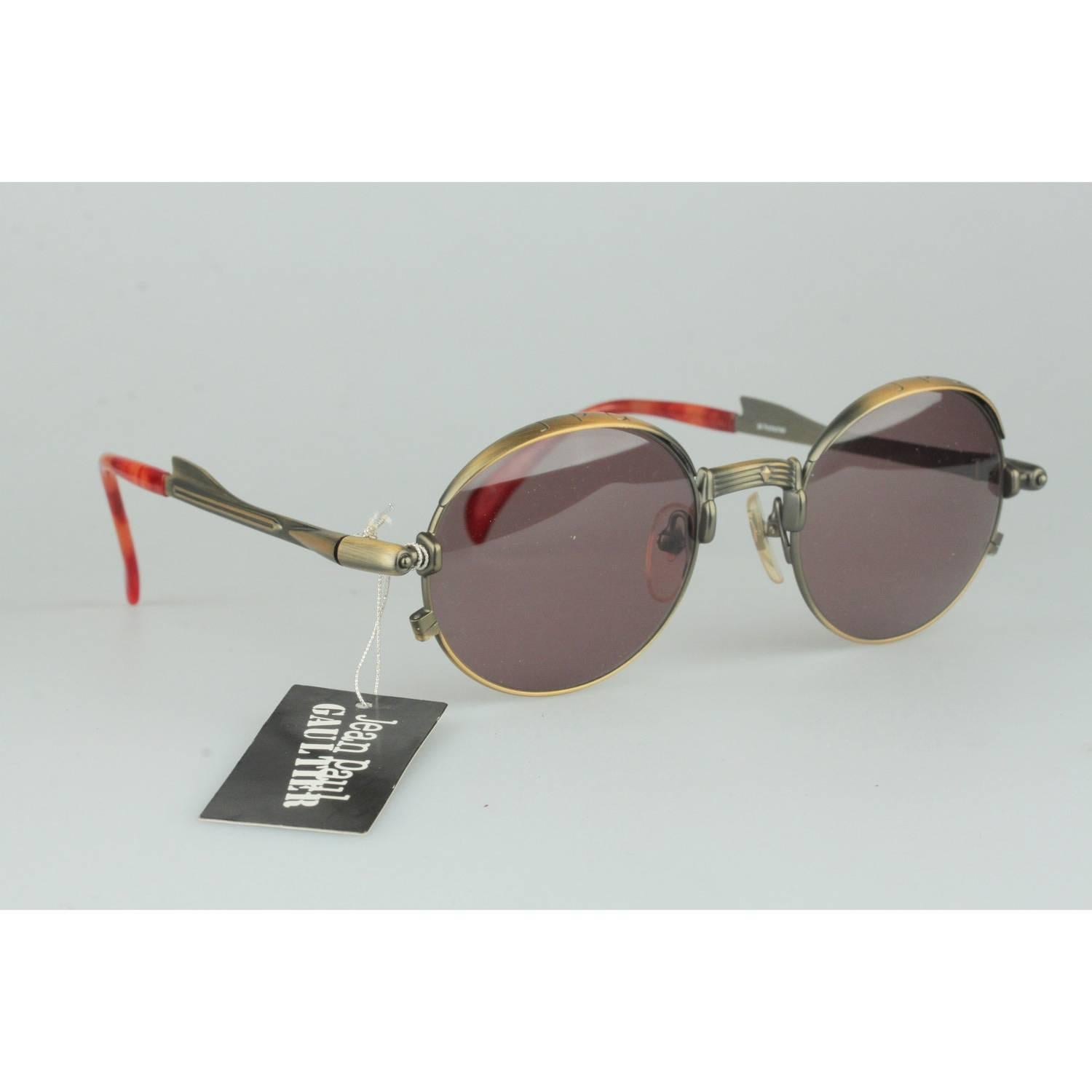 Jean Paul Gaultier Vintage Bronze Sunglasses JET 56-4175   In New Condition In Rome, Rome