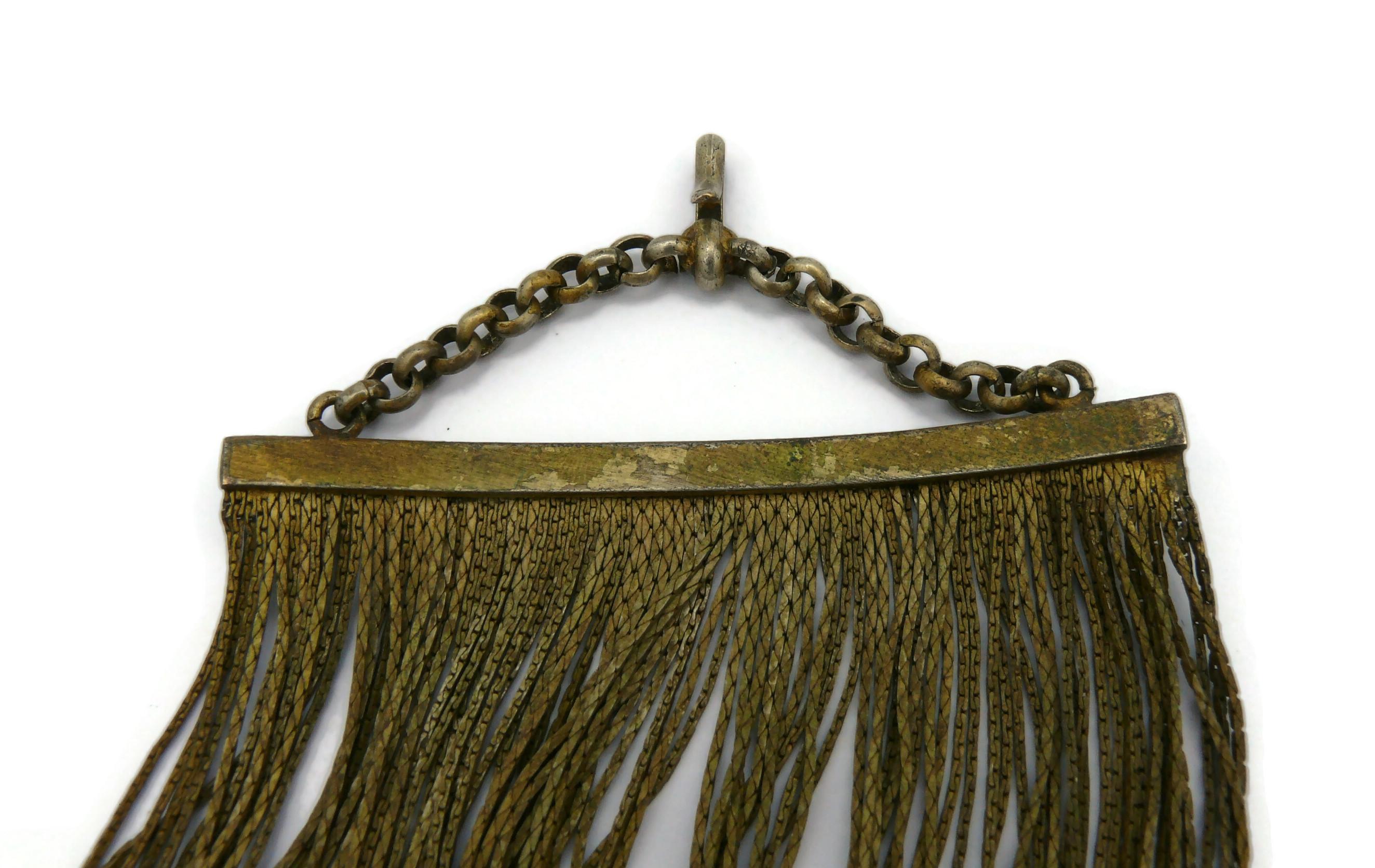 JEAN PAUL GAULTIER Vintage Bronze Tone Multi Chain Choker Necklace For Sale 5