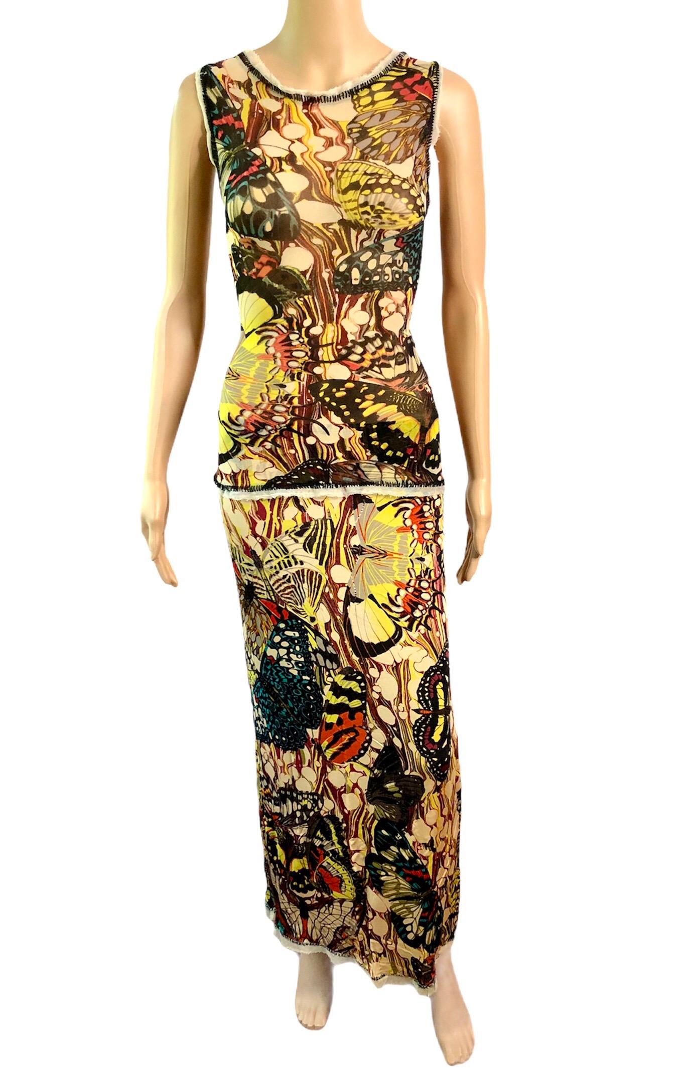 Jean Paul Gaultier S/S 2003 Vintage Butterfly Print Lace-Up Top & Maxi Skirt Ensemble 2 Piece Set Size S

Please note size tag has been removed from the top. The skirt is size S.


