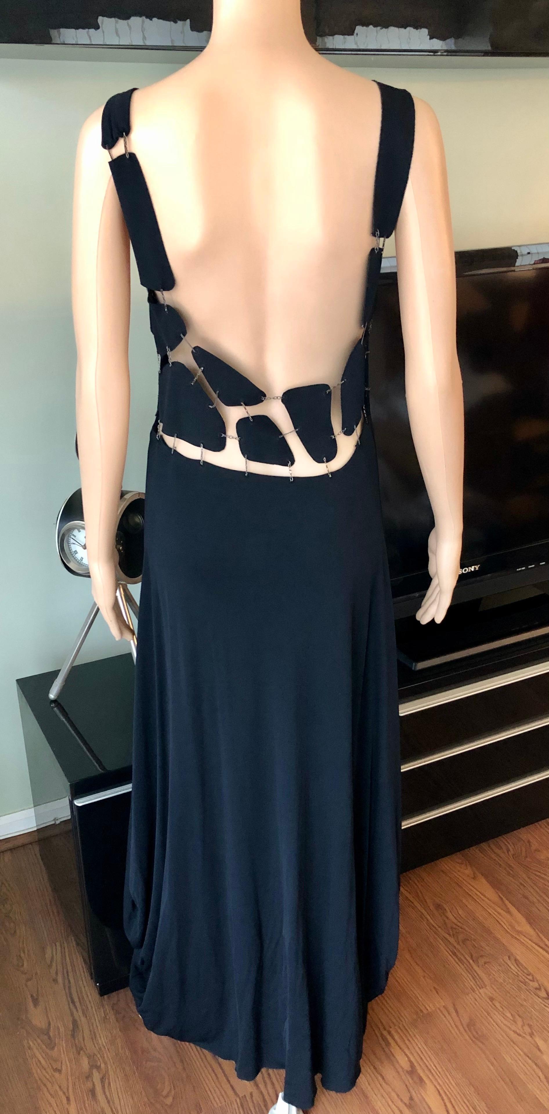 open back black gown