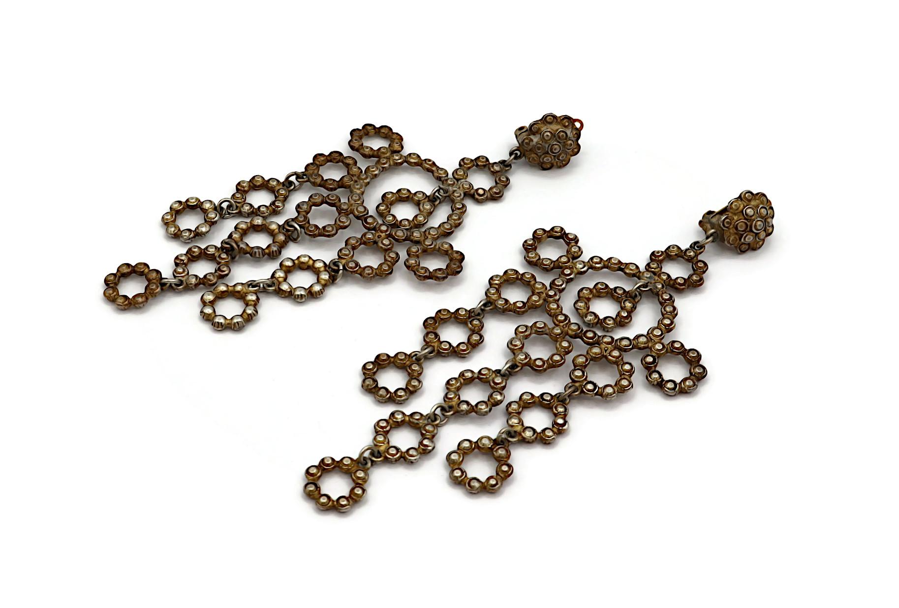 JEAN PAUL GAULTIER Vintage Chandelier Dangling Earrings For Sale 1