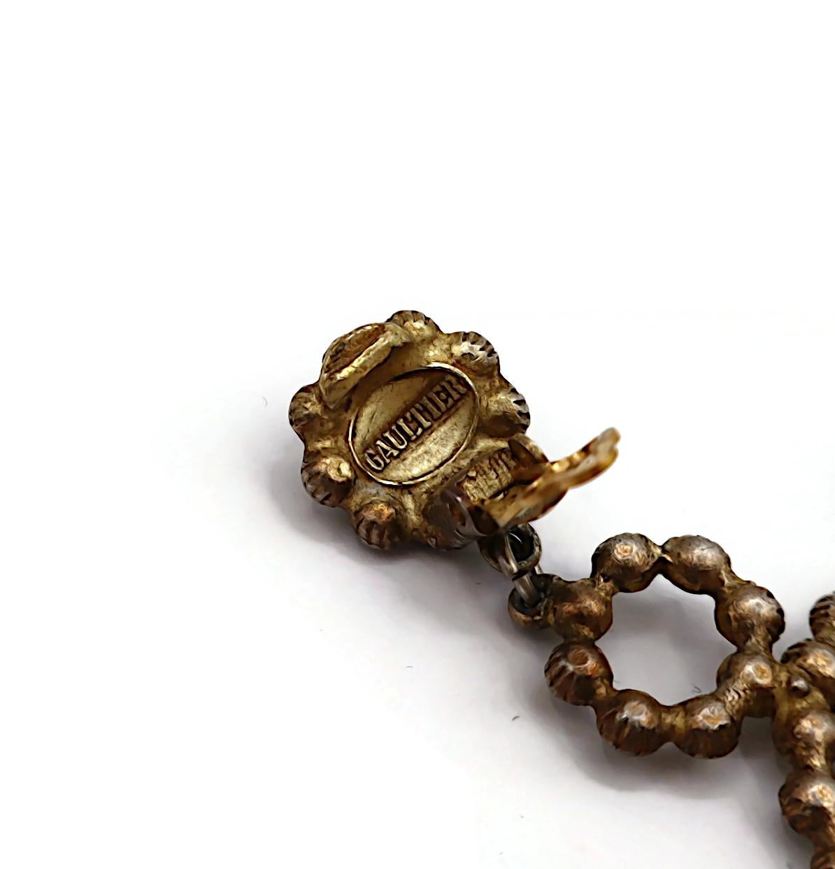 JEAN PAUL GAULTIER Vintage Chandelier Dangling Earrings For Sale 4