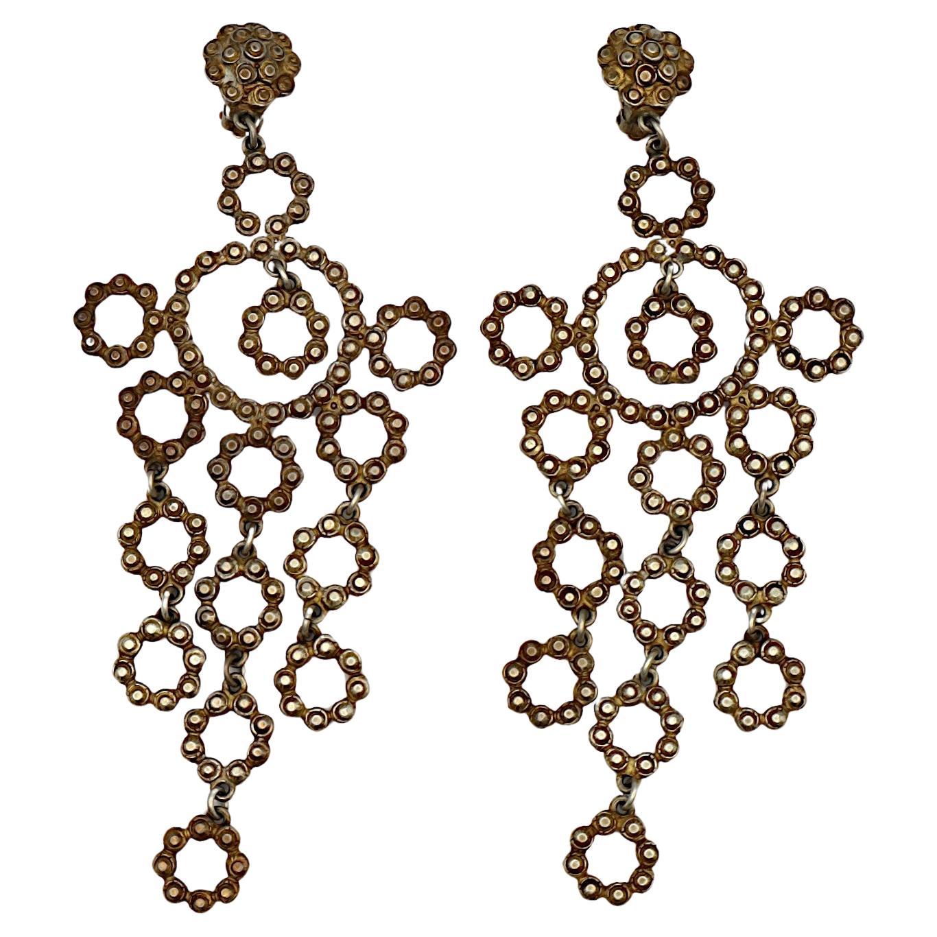 JEAN PAUL GAULTIER Vintage Chandelier Dangling Earrings For Sale