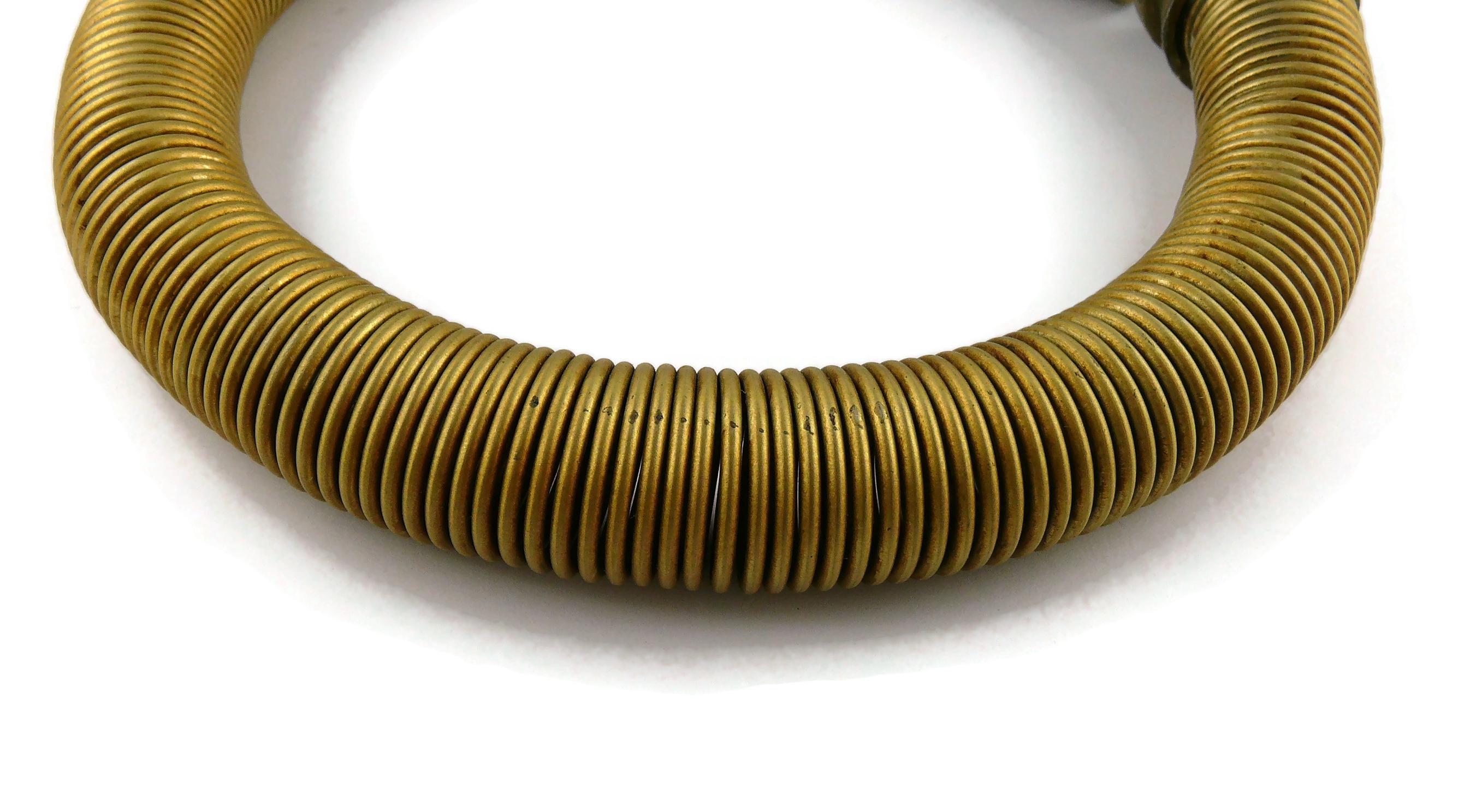 Jean Paul Gaultier Vintage Chunky Spring Collar Necklace 11