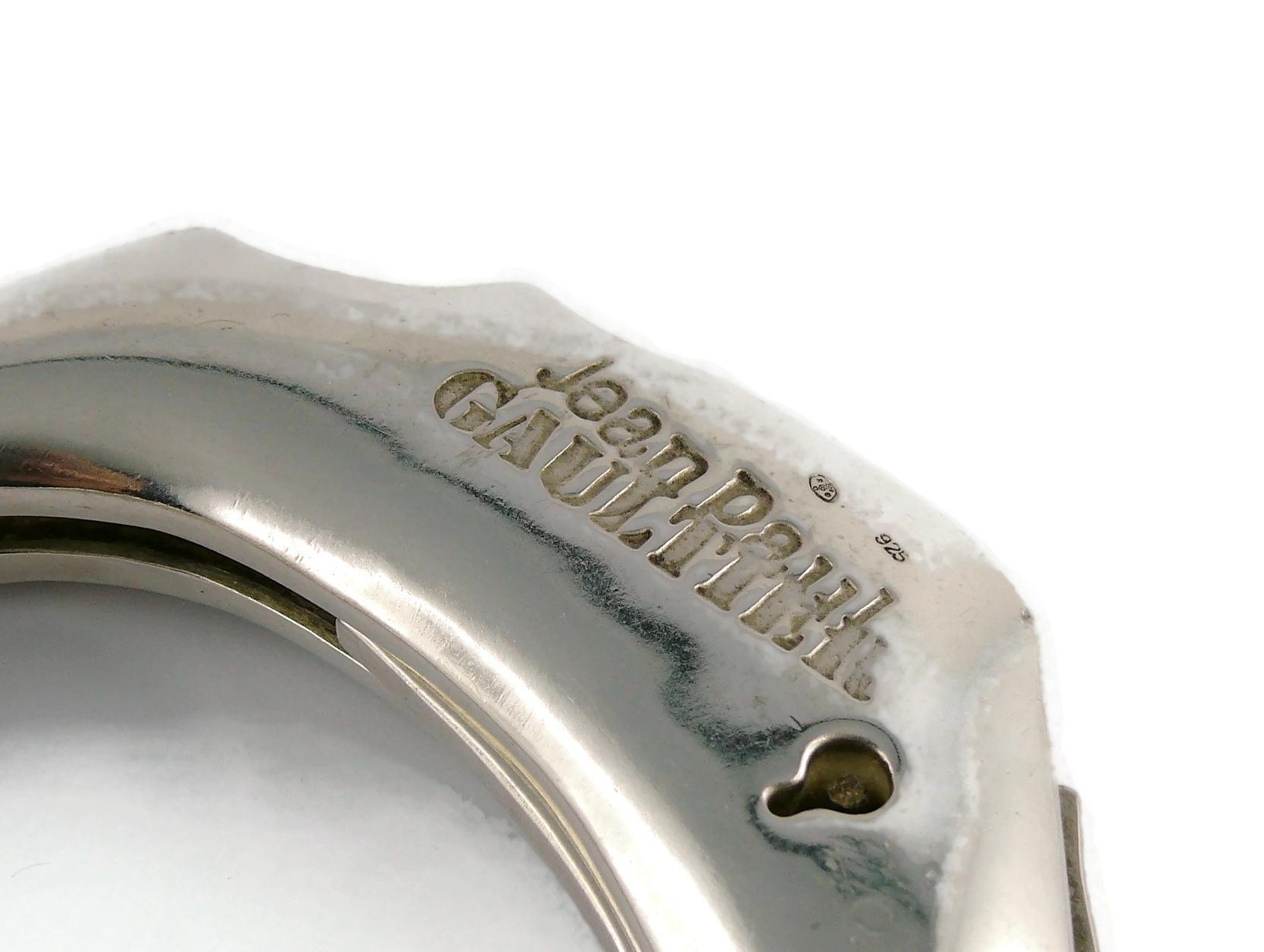 Jean Paul Gaultier Vintage Chunky Sterling Silver Handcuff Bracelet 7