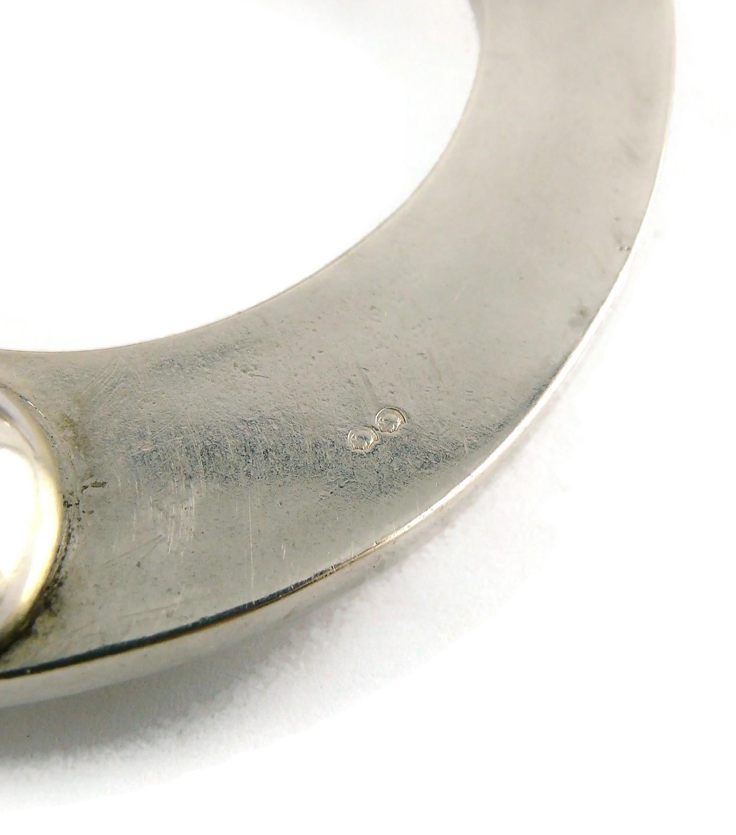 Jean Paul Gaultier Vintage Chunky Sterling Silver Handcuff Bracelet 8
