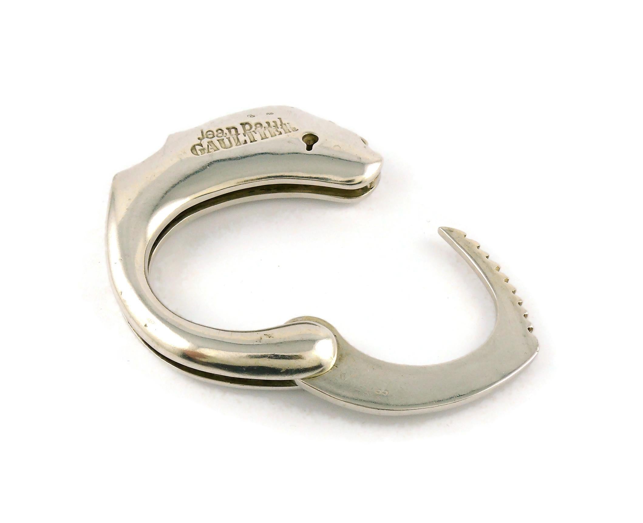 Jean Paul Gaultier Vintage Chunky Sterling Silver Handcuff Bracelet 2