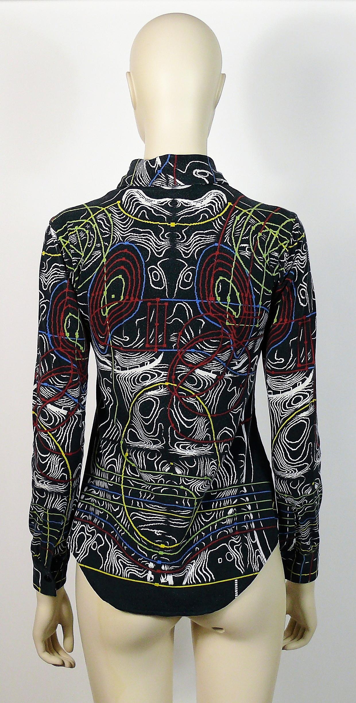 Jean Paul Gaultier Vintage Circuit Print Cyborg Top Size S For Sale at ...