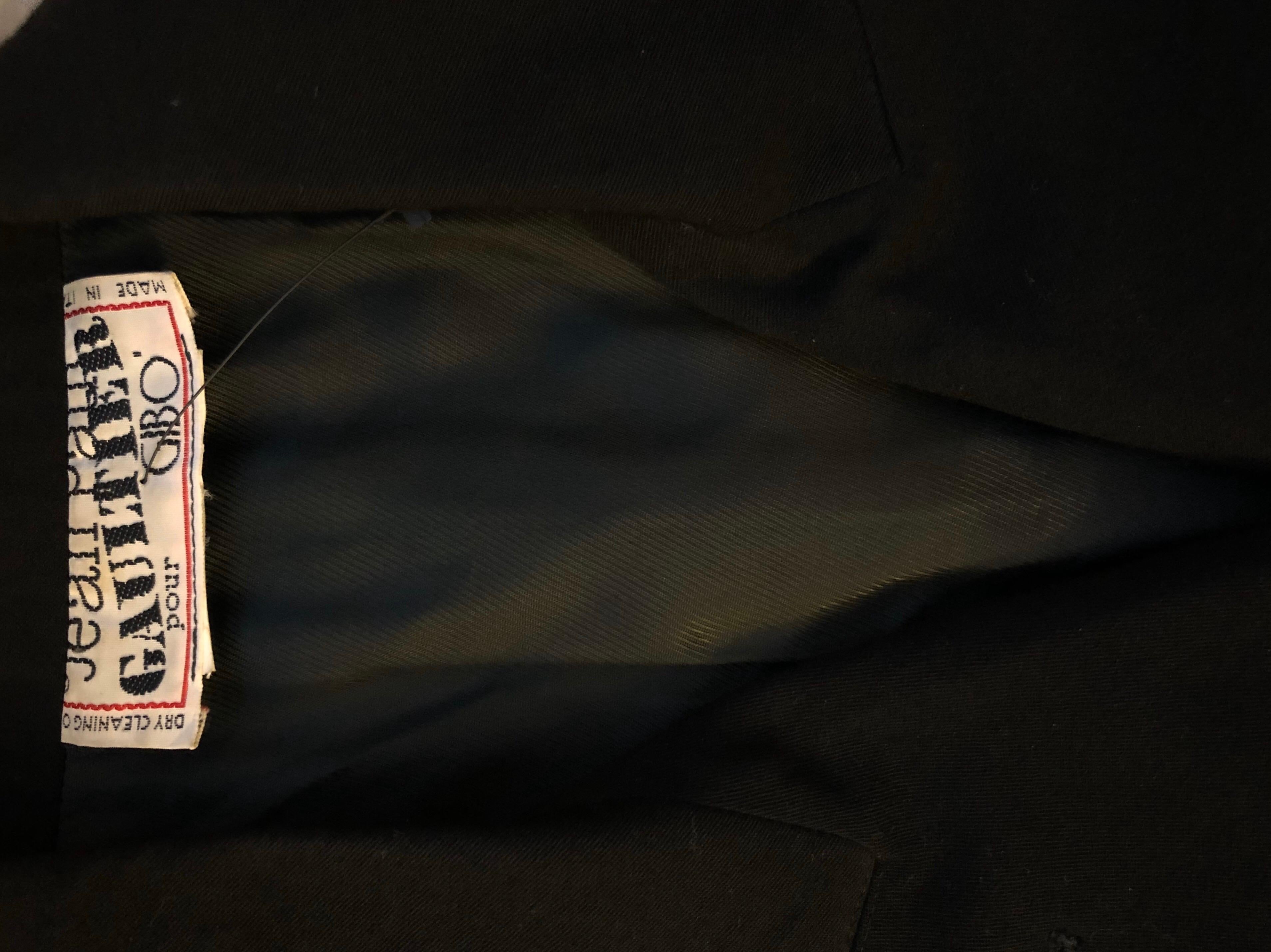 Jean Paul Gaultier Vintage Cone Lace Up Black Blazer Top In Good Condition In Naples, FL