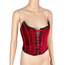 Jean Paul Gaultier Vintage Korsett-Bustier aus Samt Top