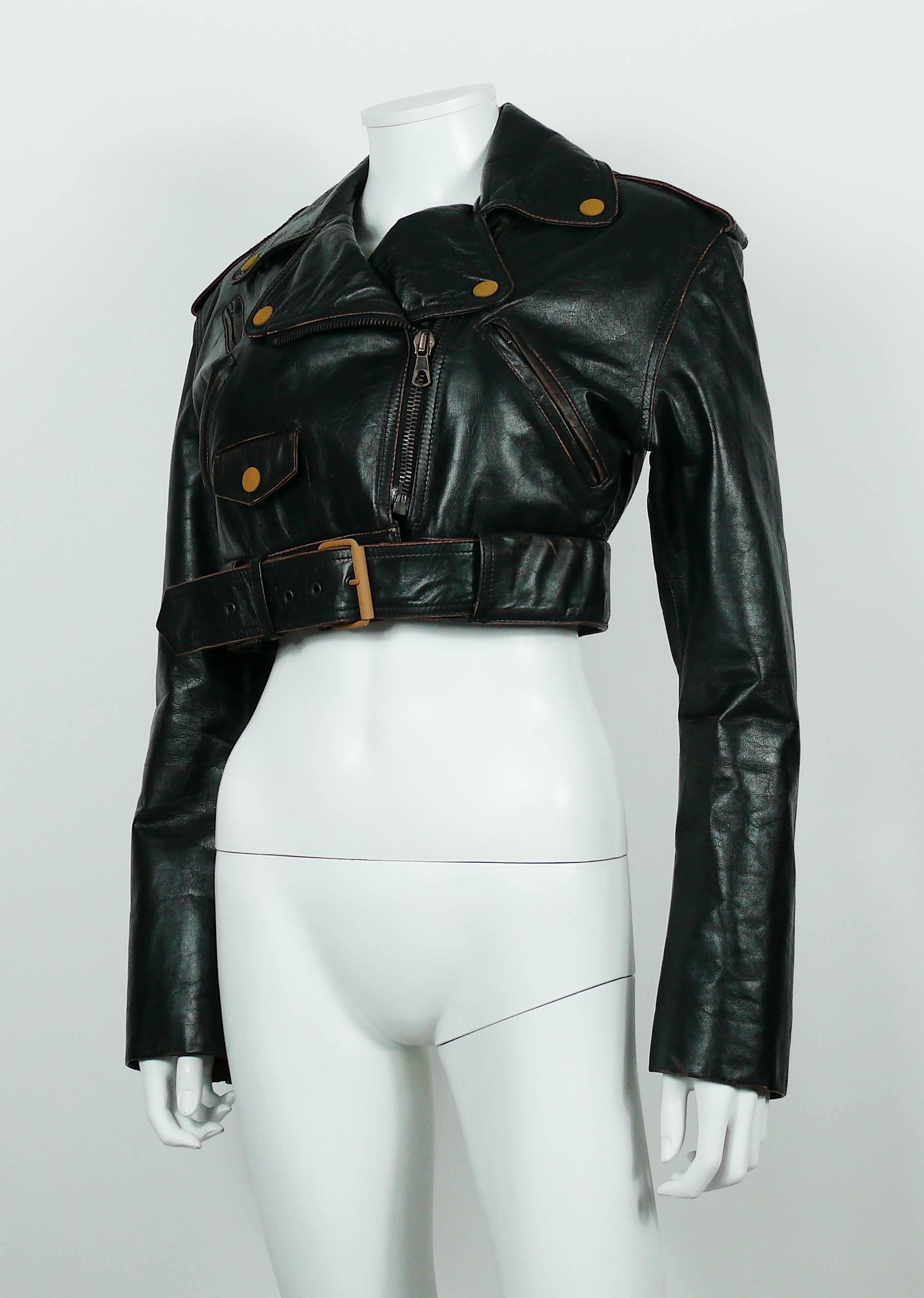 Women's Jean Paul Gaultier Vintage Cropped Biker Jacket 