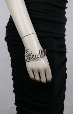 JEAN PAUL GAULTIER (Attributed To) Vintage Cursive Bangle Bracelet