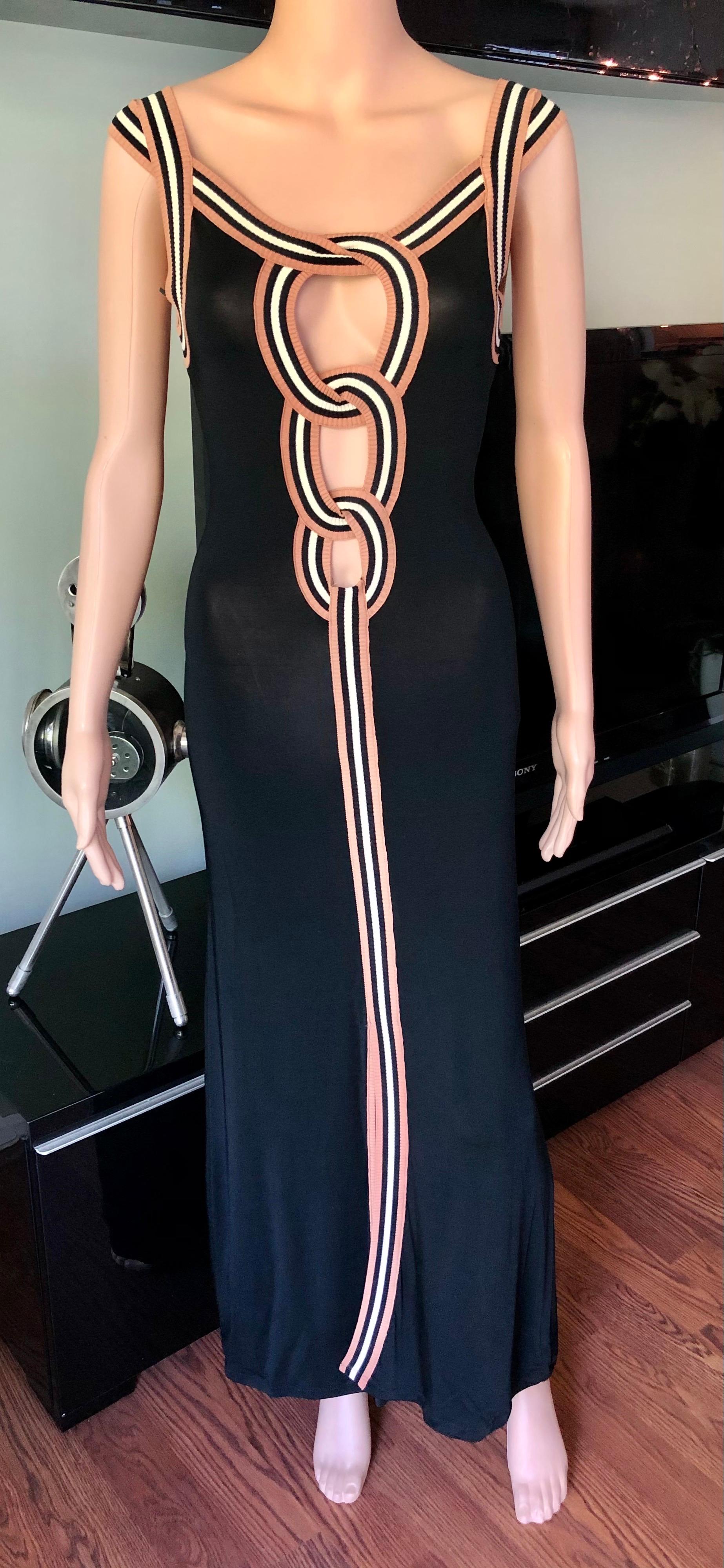 Jean Paul Gaultier Vintage Cutout Bodycon Maxi Dress Size M

Please note this dress is very versatile and could be worn with the cutouts in front or back based on preference.