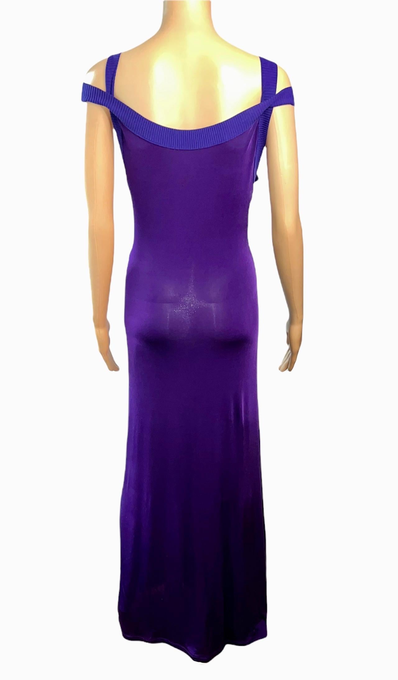 Jean Paul Gaultier S/S 2007 Cutout Bodycon Maxi Dress In Good Condition For Sale In Naples, FL