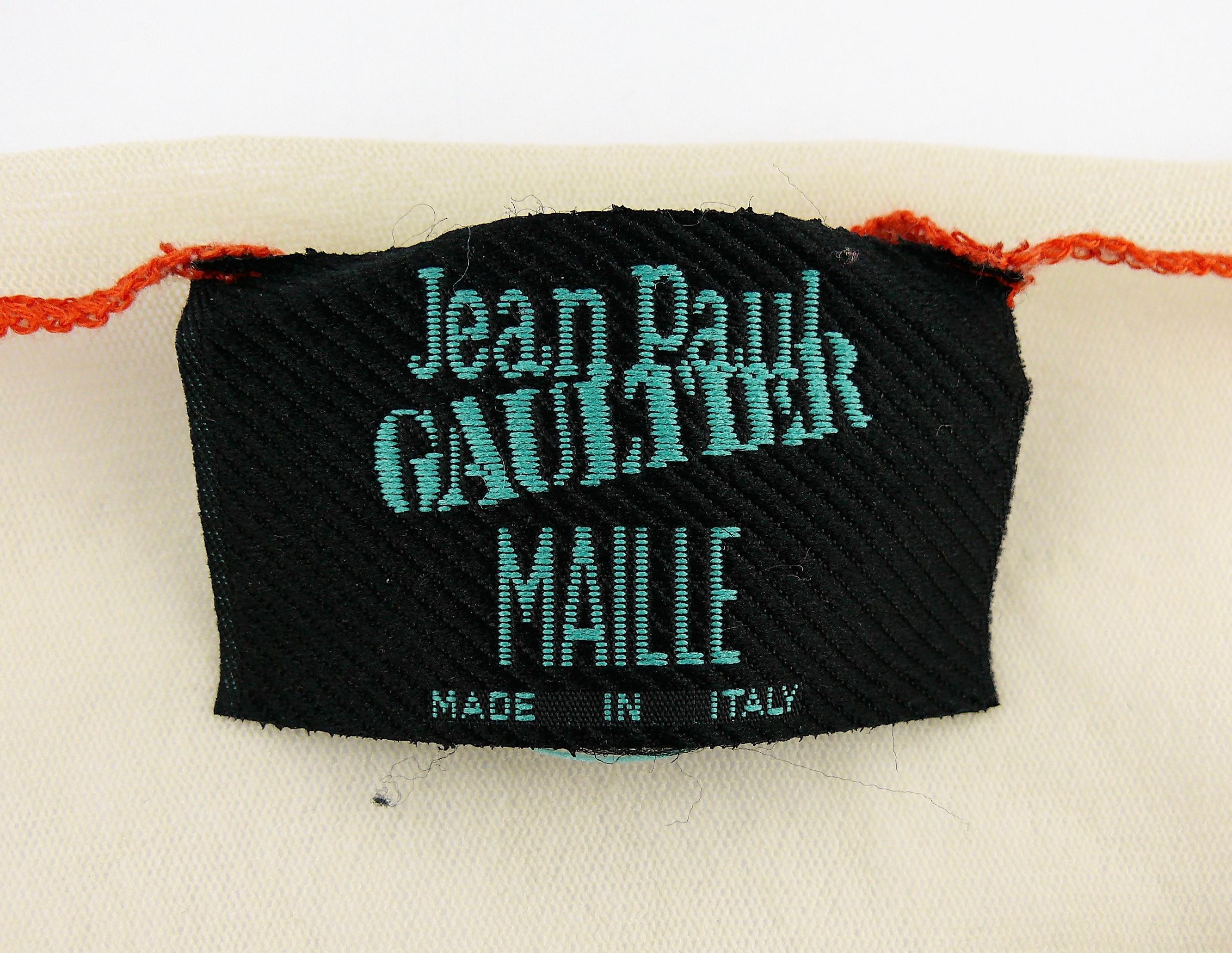 Jean Paul Gaultier Vintage Cyberbaba Tattoo Body Map Optical Illusion Top Size M In Fair Condition In Nice, FR