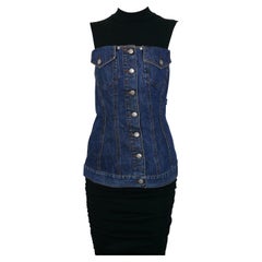 Jean Paul Gaultier Vintage Denim Bustier Size USA 8