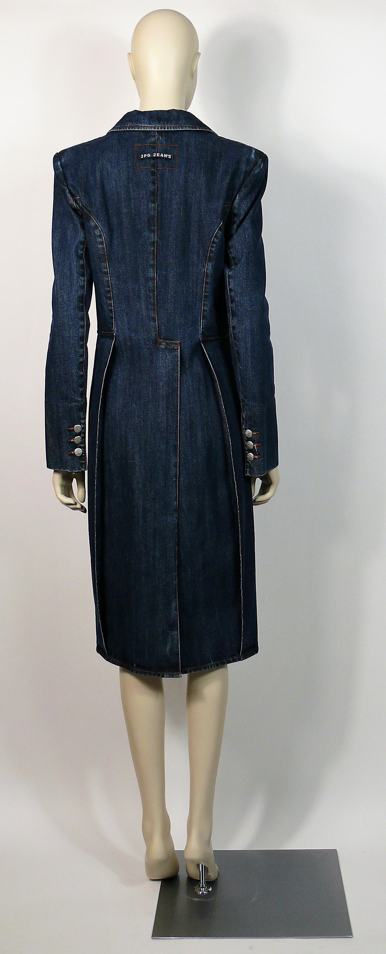Jean Paul Gaultier Vintage Denim Tailcoat Jacket US Size 10 2
