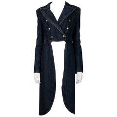 Jean Paul Gaultier Vintage Denim Tailcoat Jacket US Size 10