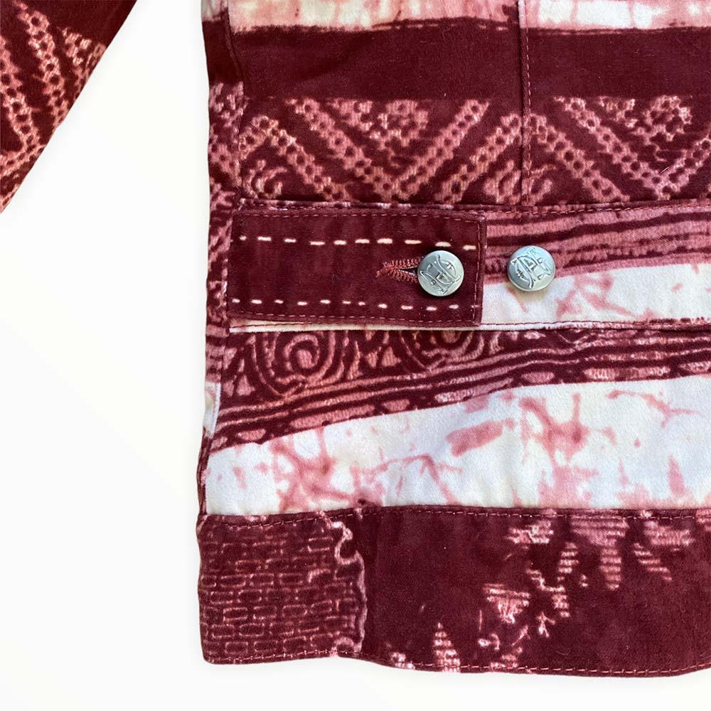 Jean Paul Gaultier Vintage Denim Tribal Pattern Sherpa Jacket In Good Condition For Sale In London, GB