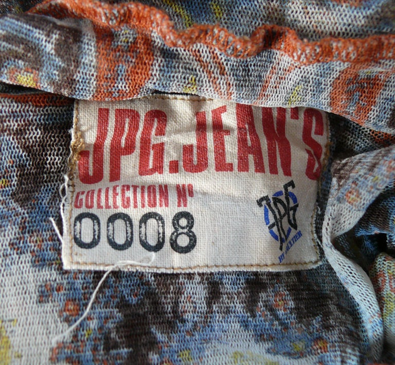 Top Col Roulé JEAN PAUL GAULTIER Vintage Motif - Taille 36 Femme - Occasion Très Bon état