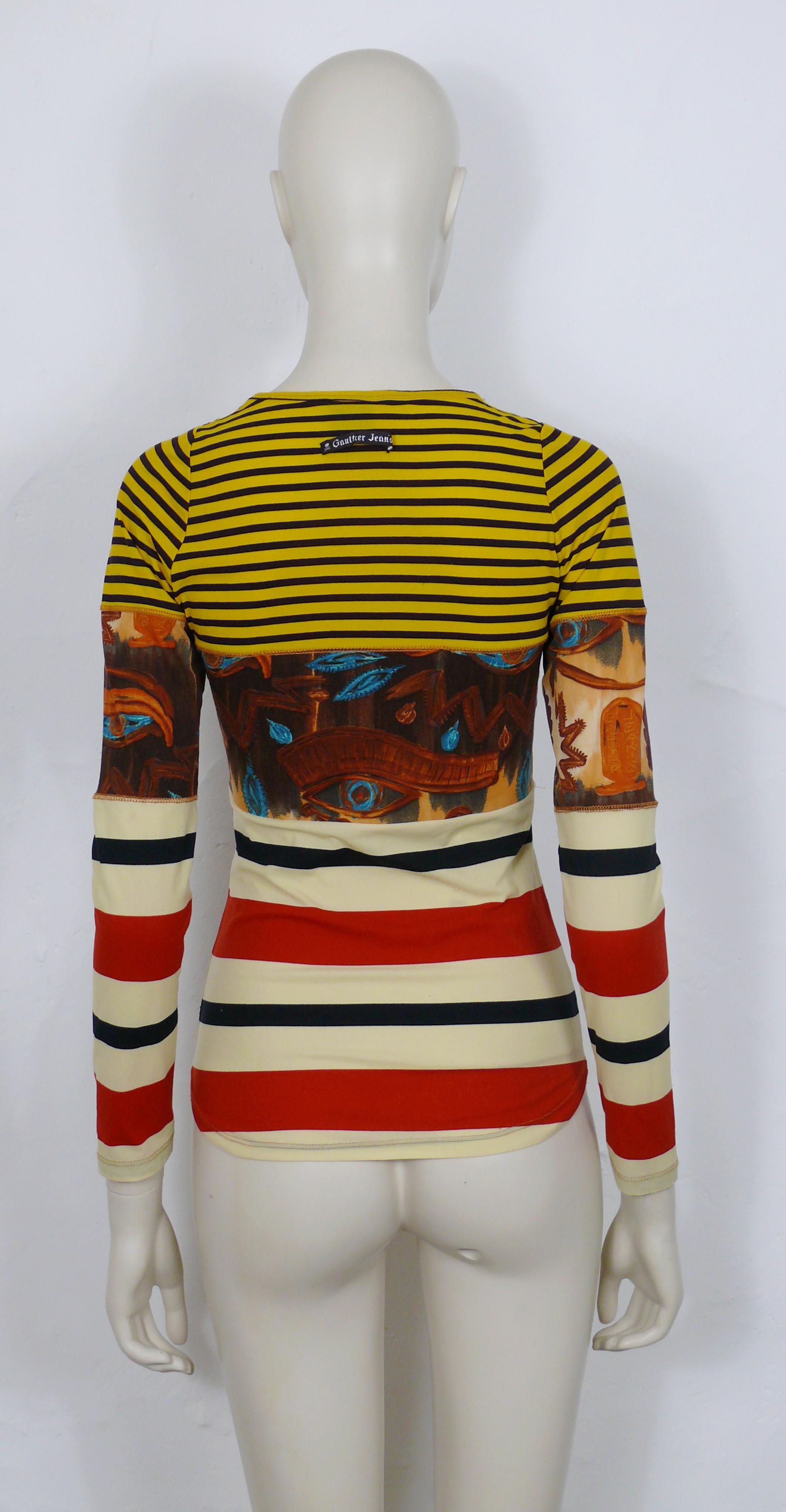 Jean Paul Gaultier Vintage Egyptian Print Top In Good Condition For Sale In Nice, FR