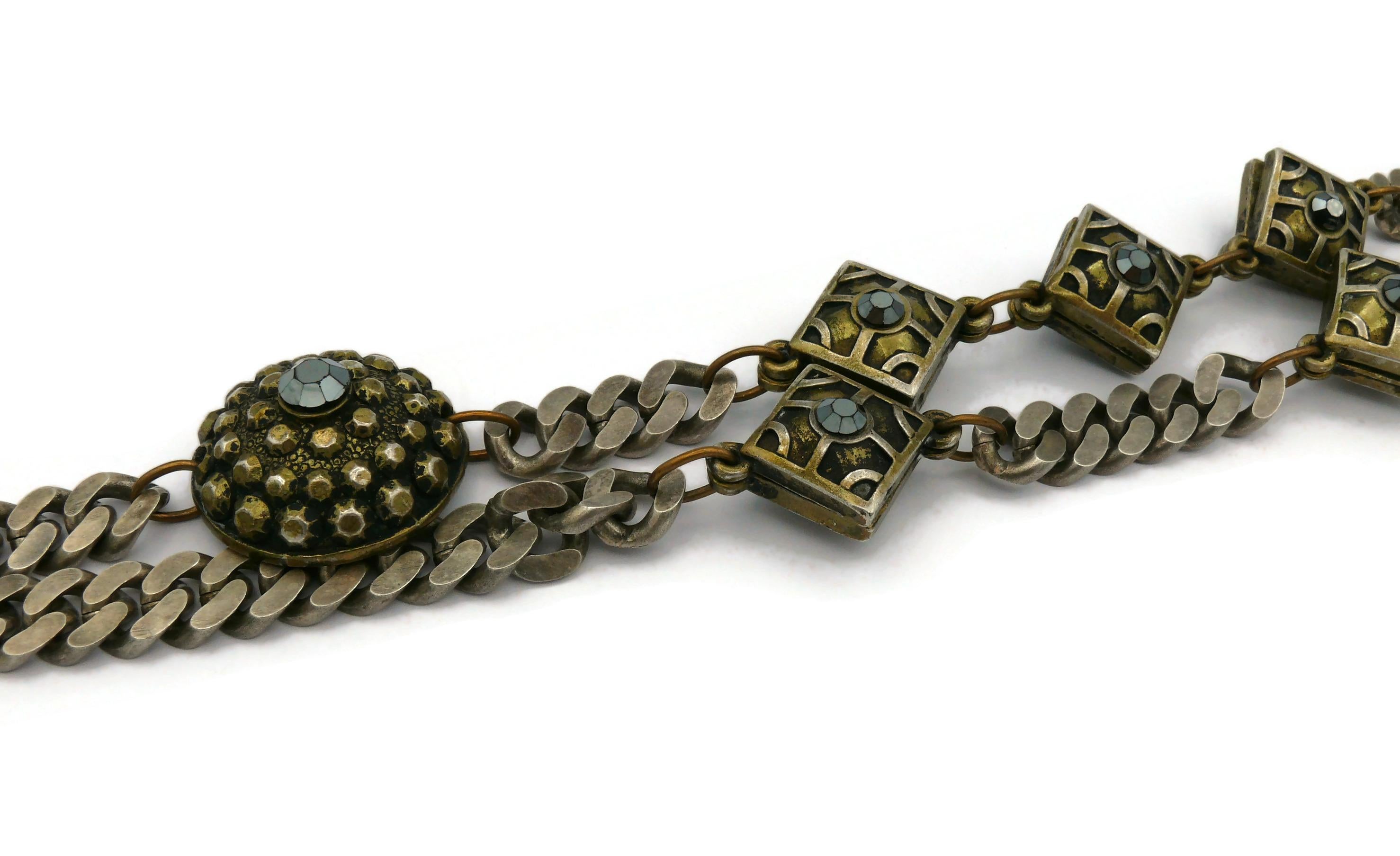 JEAN PAUL GAULTIER Vintage Ethnic Chain Necklace For Sale 5