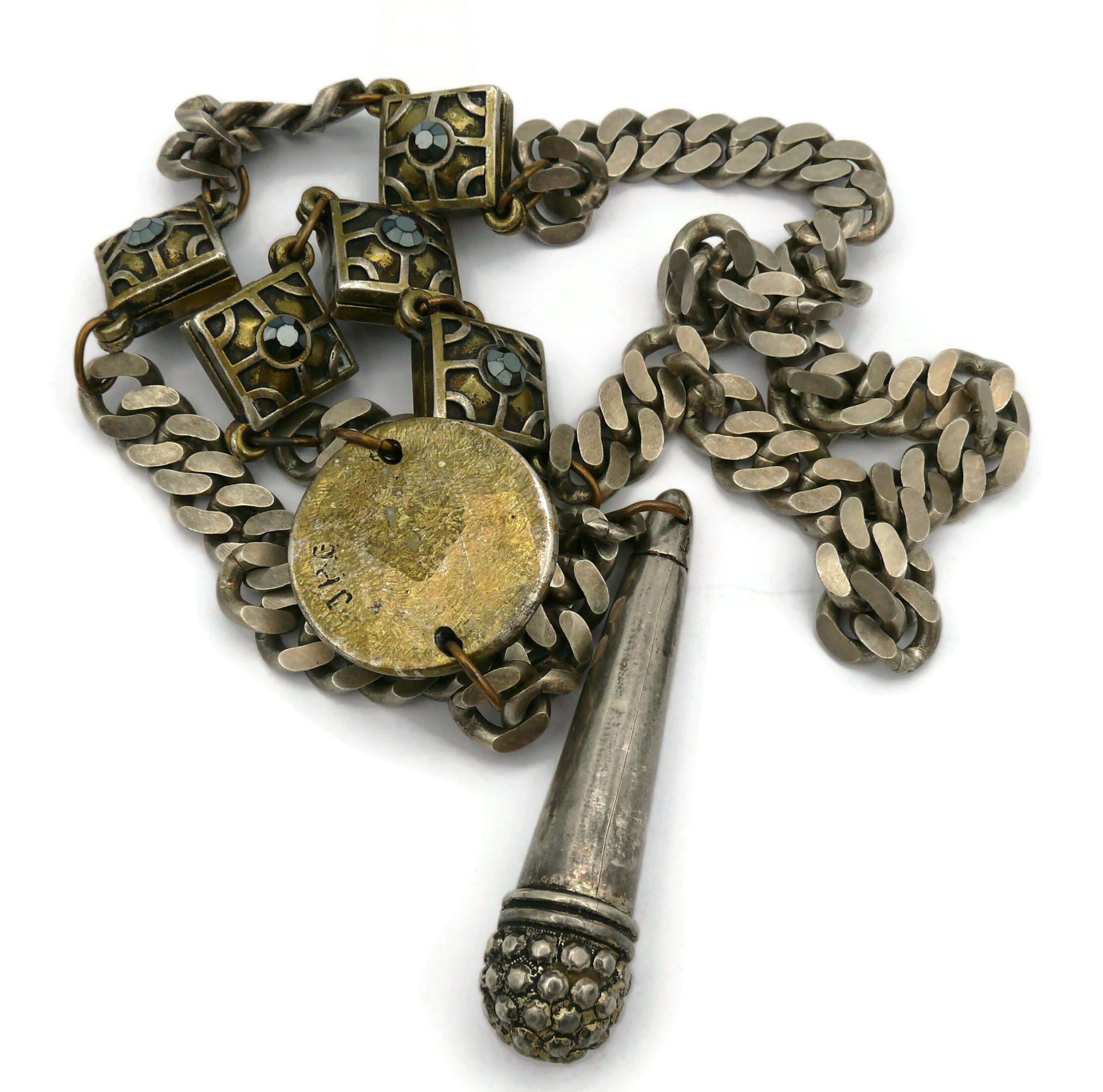 JEAN PAUL GAULTIER Vintage Ethnic Chain Necklace For Sale 8