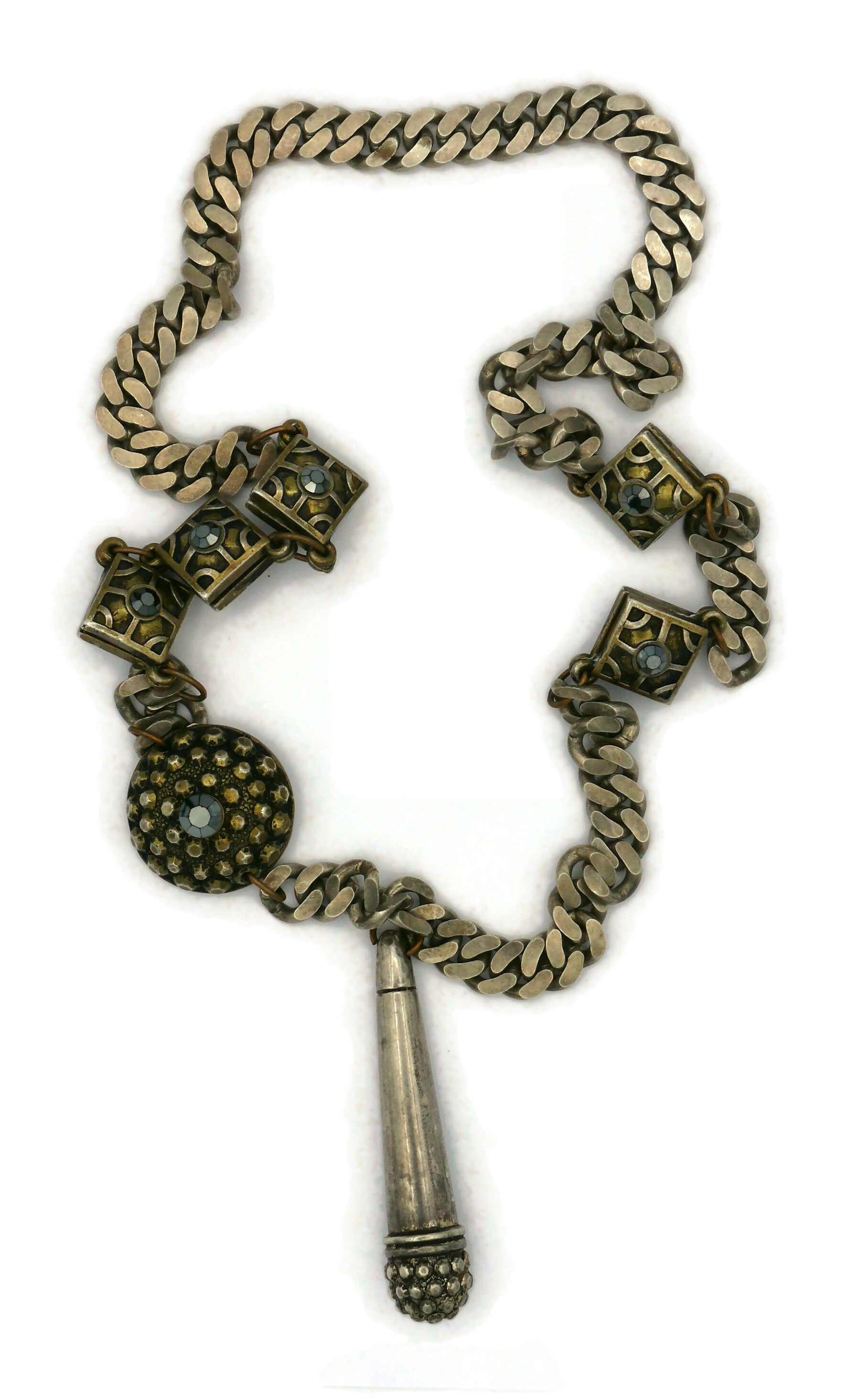 JEAN PAUL GAULTIER Vintage Ethnic Chain Necklace For Sale