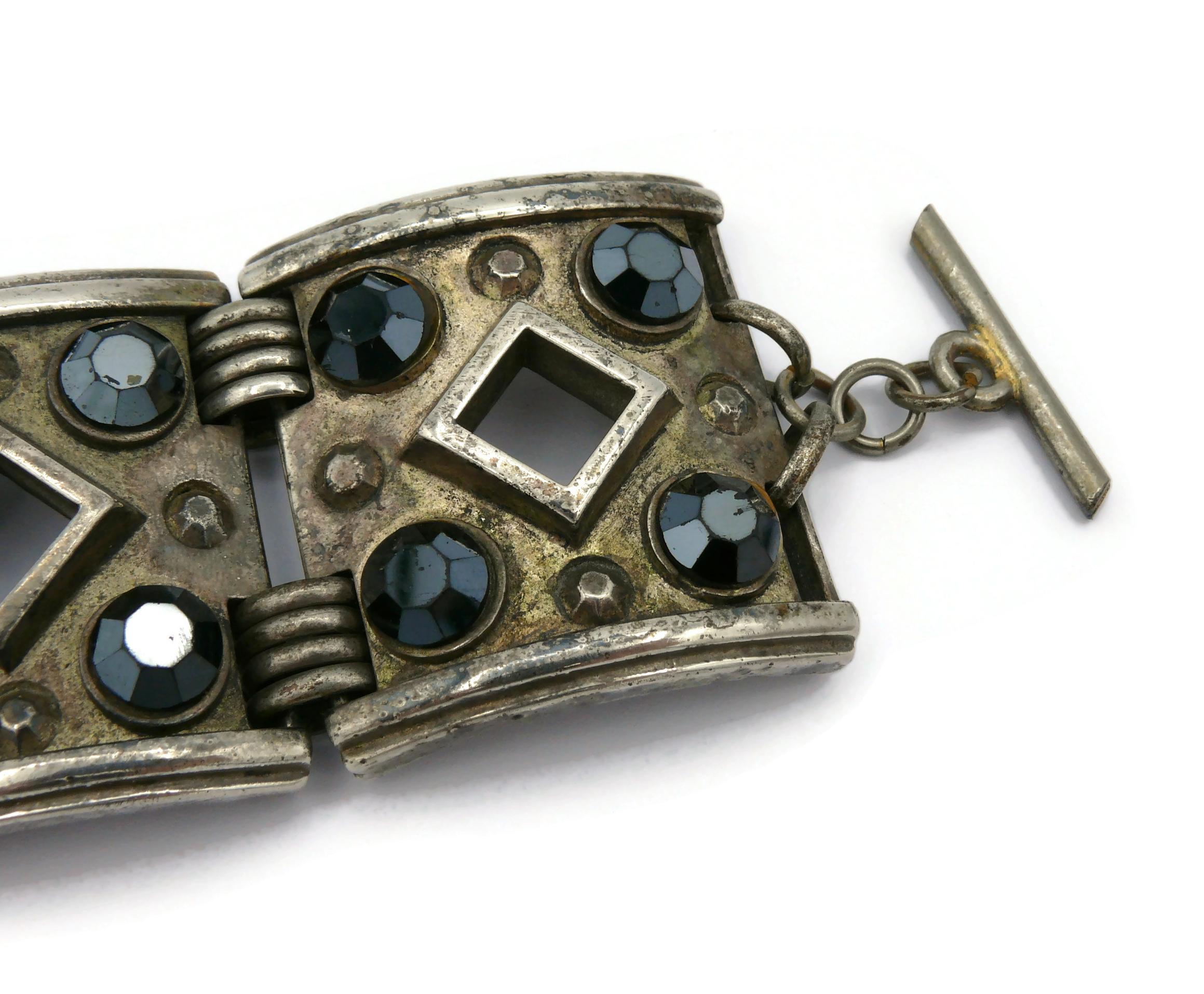 JEAN PAUL GAULTIER Pulsera puño étnica vintage en venta 8
