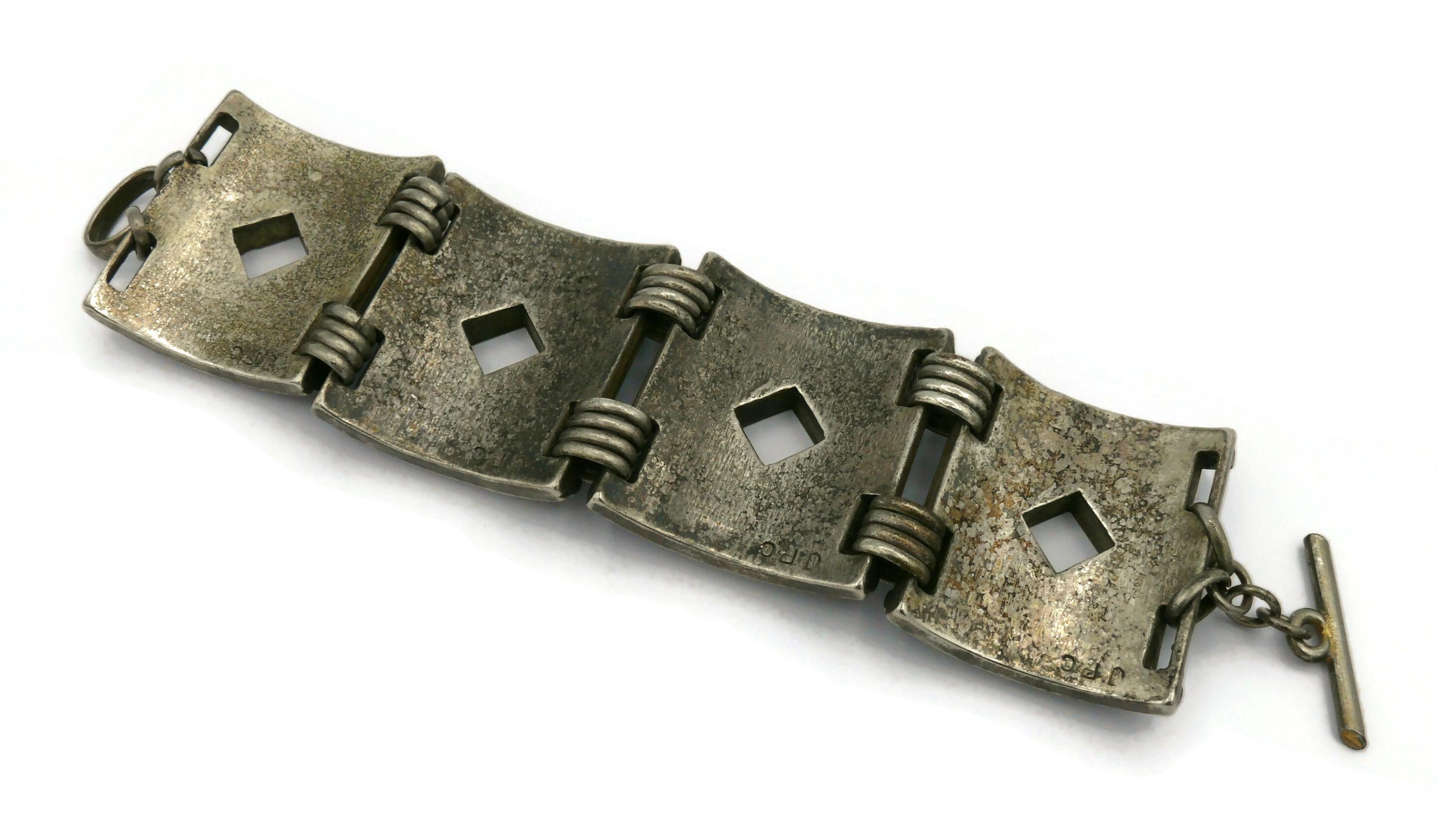 JEAN PAUL GAULTIER Pulsera puño étnica vintage en venta 10