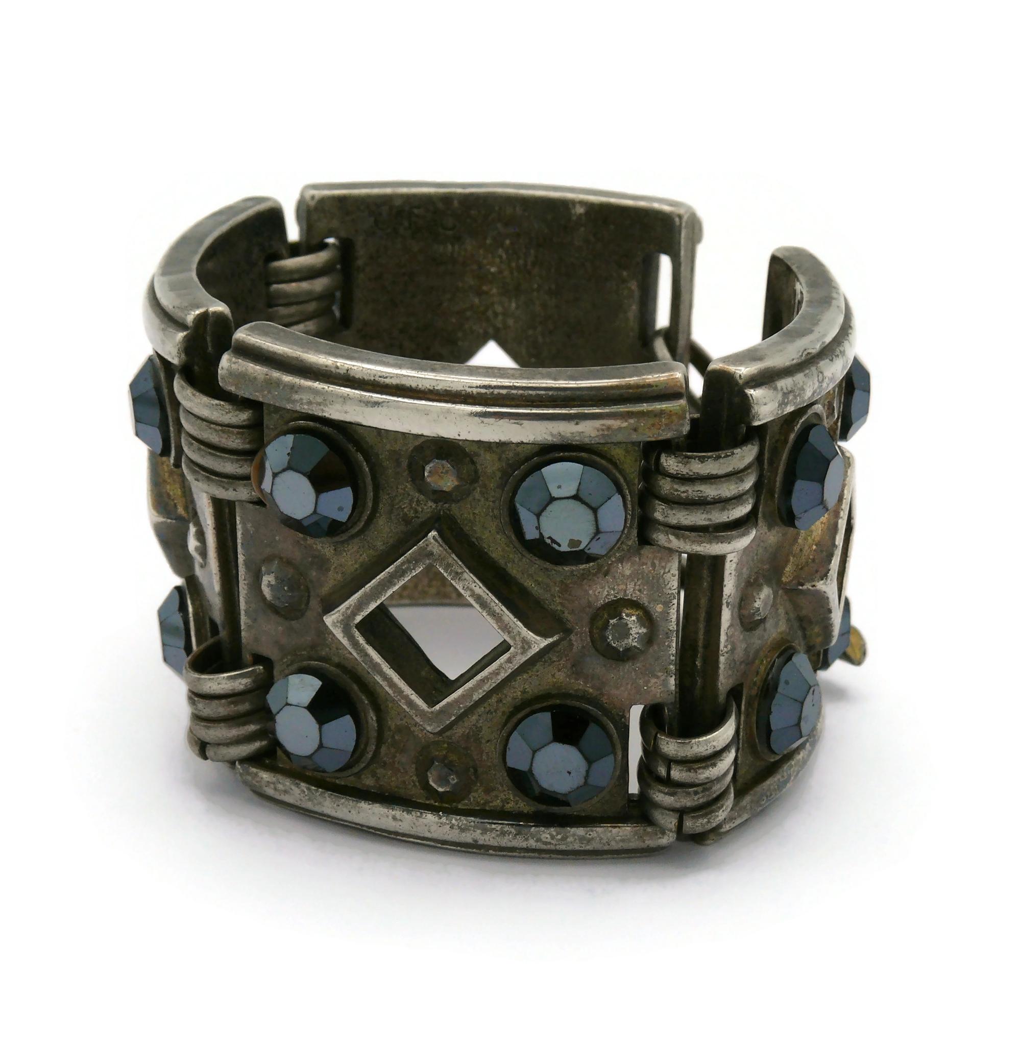 JEAN PAUL GAULTIER Pulsera puño étnica vintage en venta 1