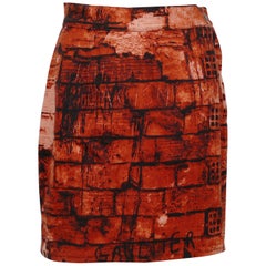 Jean Paul Gaultier Vintage Fall/Winter 1997 Brick Wall Fight Racism Mini Skirt