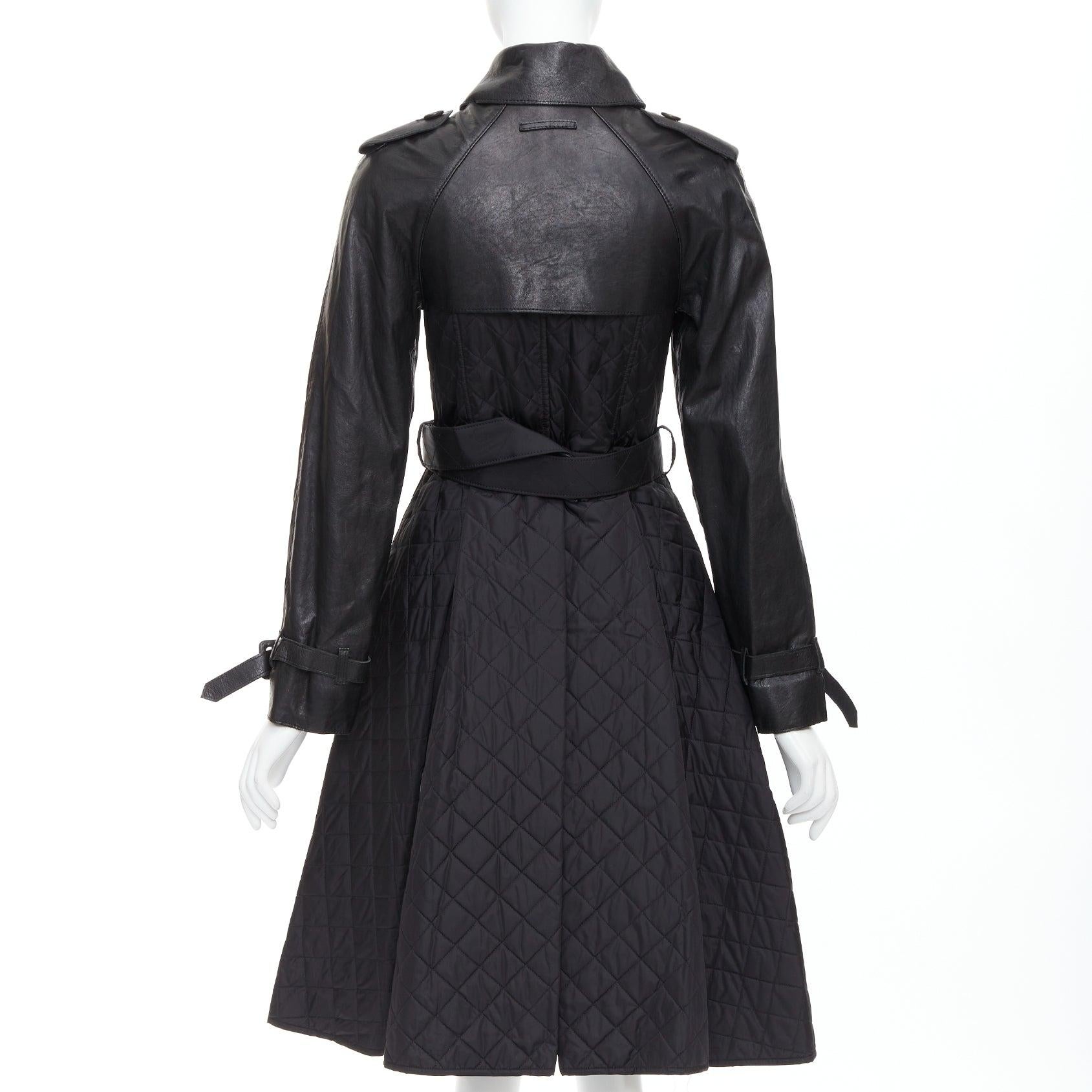 Women's JEAN PAUL GAULTIER Vintage faux leather reversed quilted trench coat IT38 XS For Sale