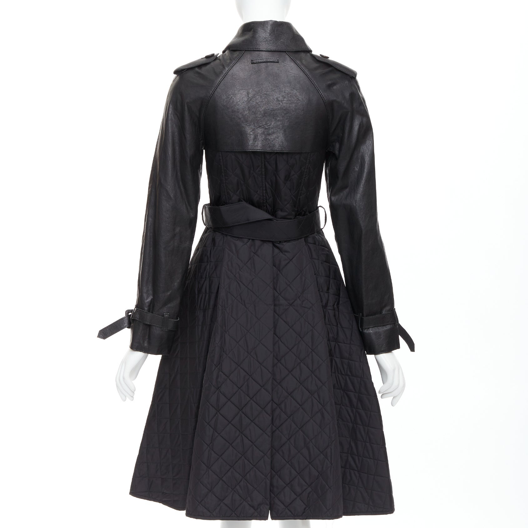 JEAN PAUL GAULTIER Vintage faux leather reversed quilted trench