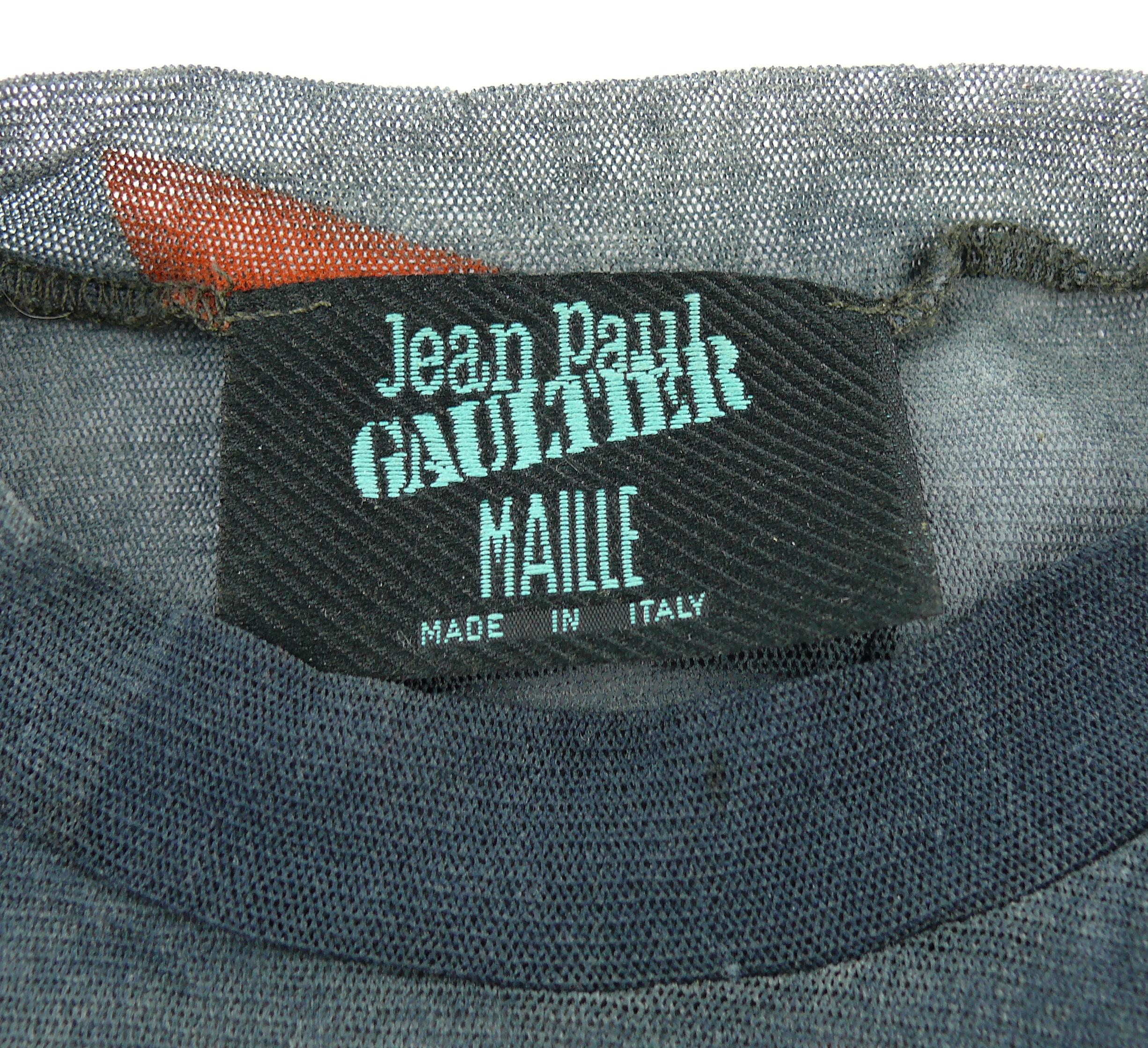 Brown Jean Paul Gaultier Vintage Fouquet Virgin and Child Sheer Mesh Top