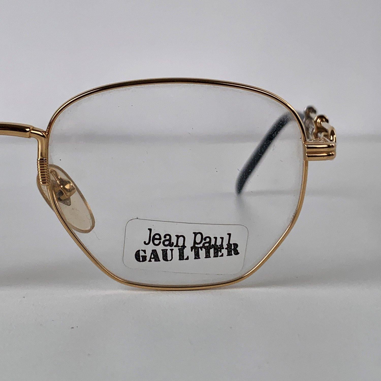 Gray Jean Paul Gaultier Vintage Gold Eyeglasses Frame 55-4174