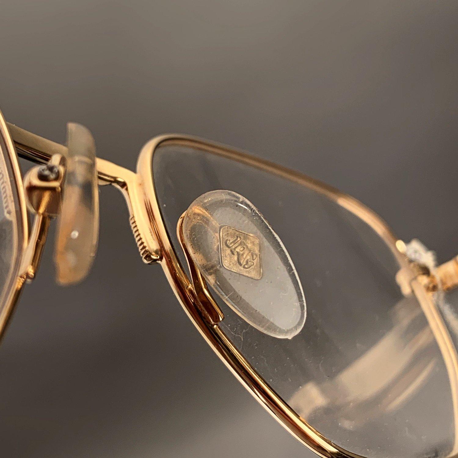 Jean Paul Gaultier Vintage Gold Eyeglasses Frame 55-4174 In Excellent Condition In Rome, Rome