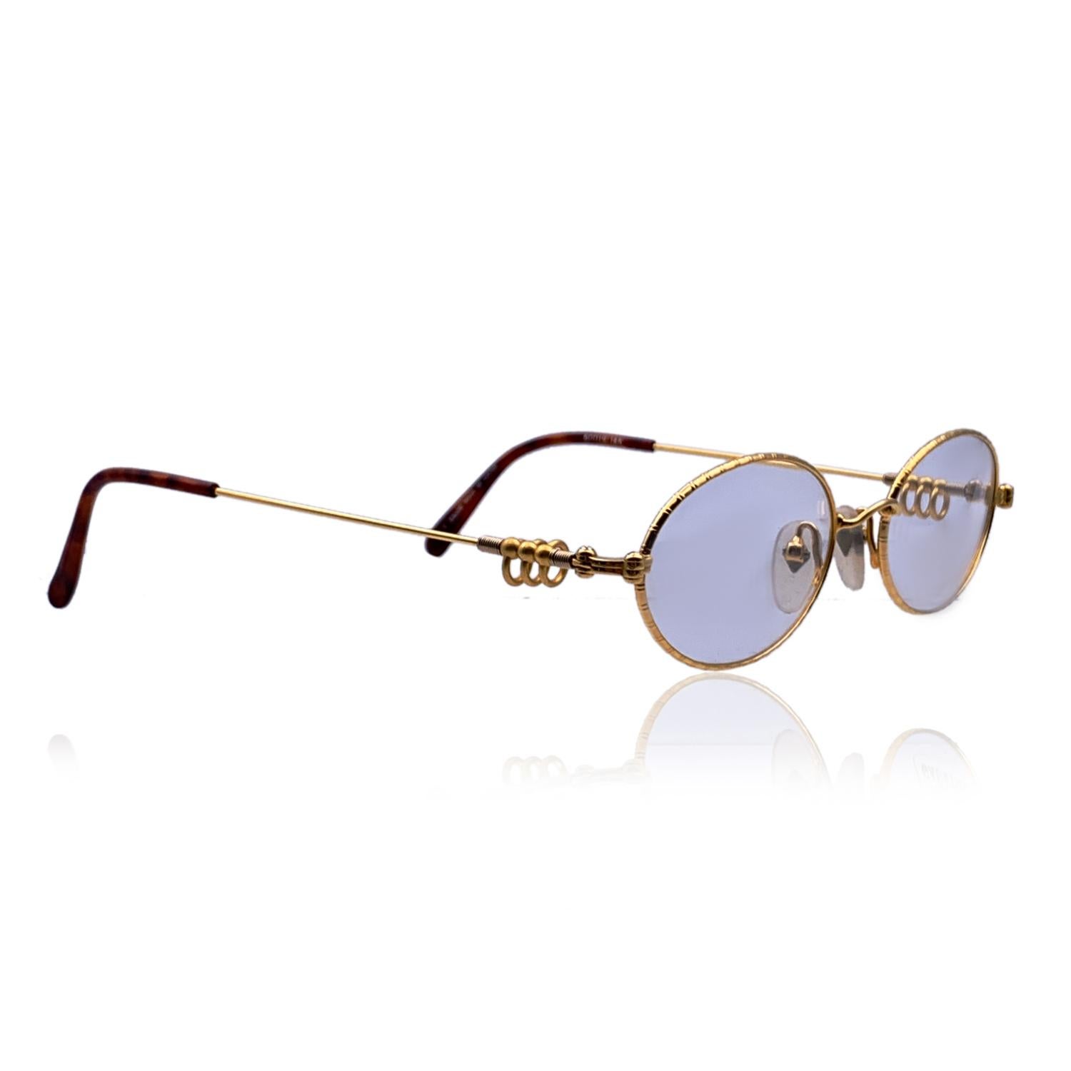 Purple Jean Paul Gaultier Vintage Gold Metal 55-5101 Eyeglasses 50/19 140mm